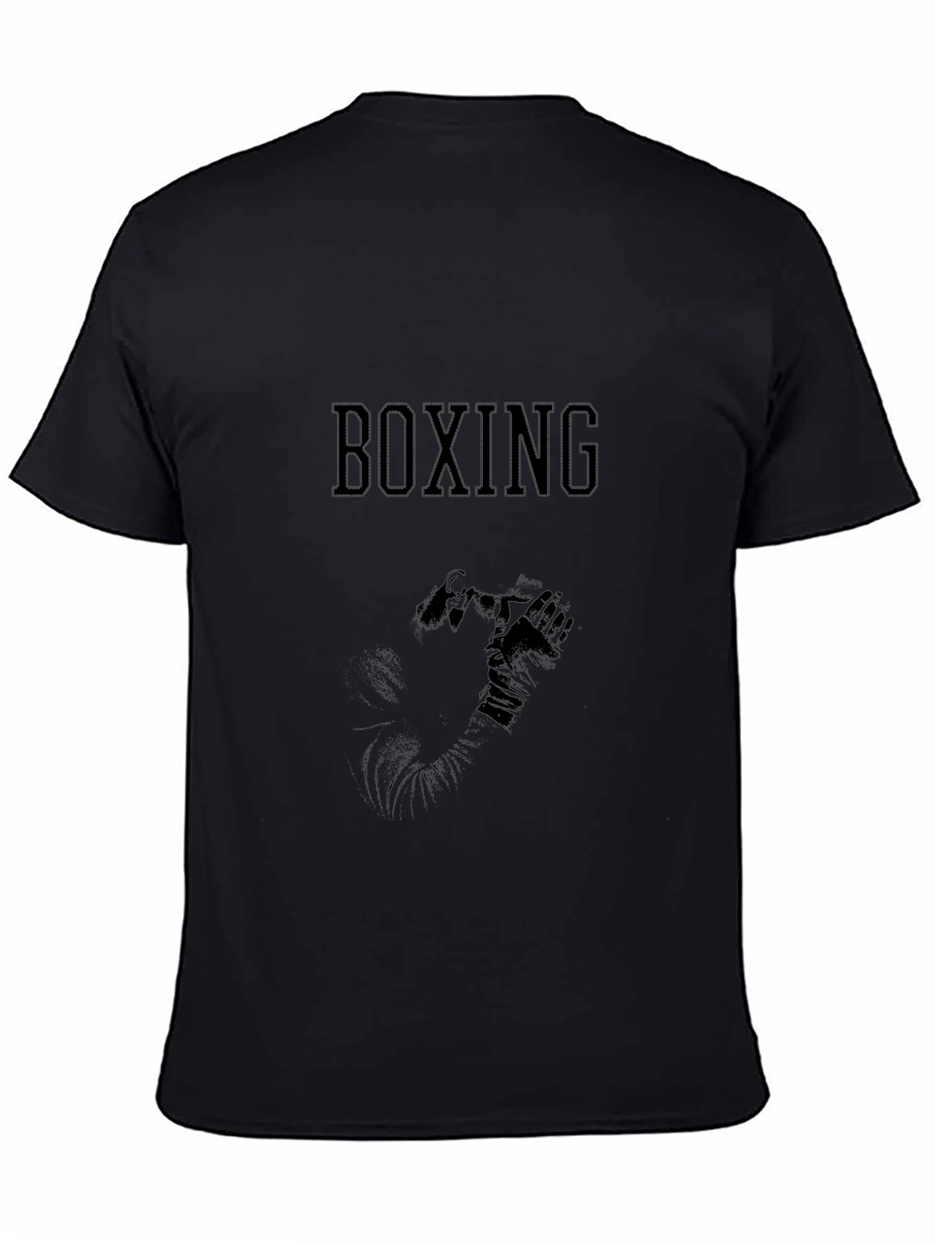 Boxing Graphic T-Shirt - Athletic Black Tee