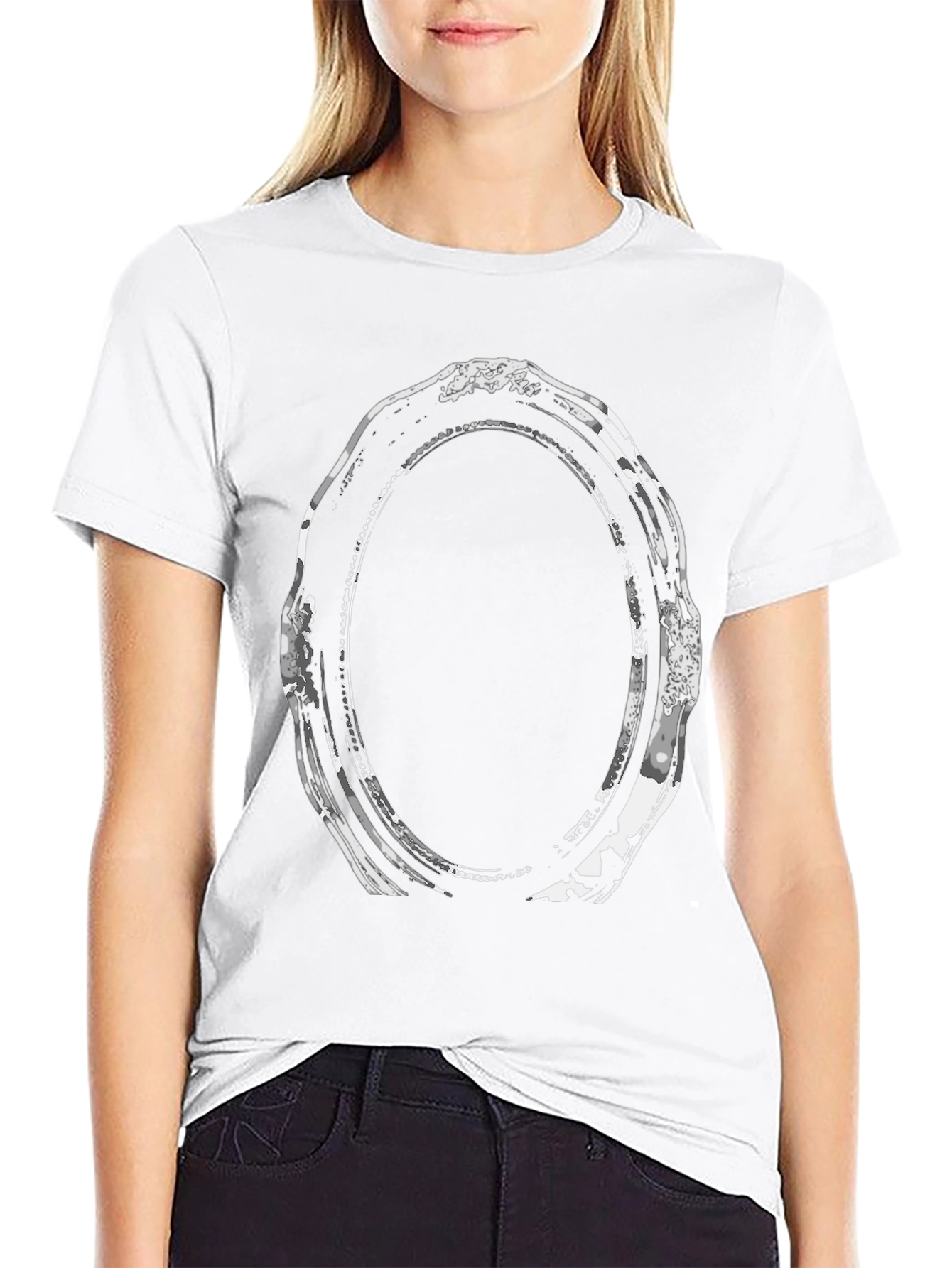 Abstract Frame Graphic Tee - Modern Style