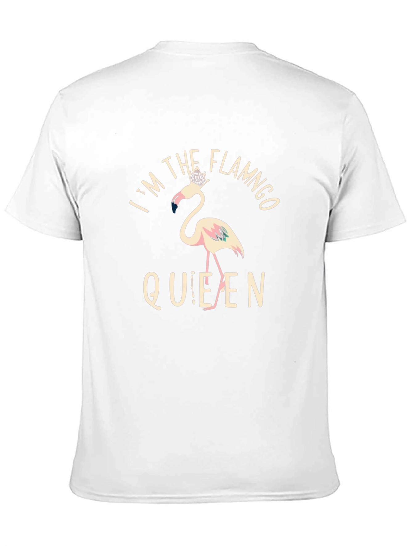 Flamingo Queen Graphic Tee - Black Cotton T-Shirt
