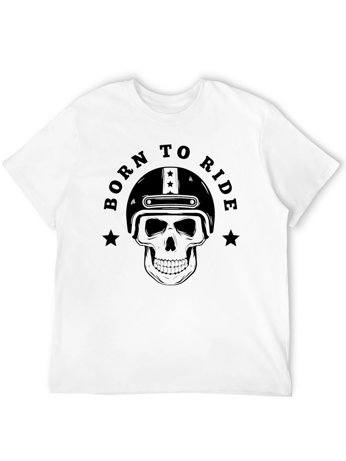 Born to Ride Skull Graphic T-Shirt
