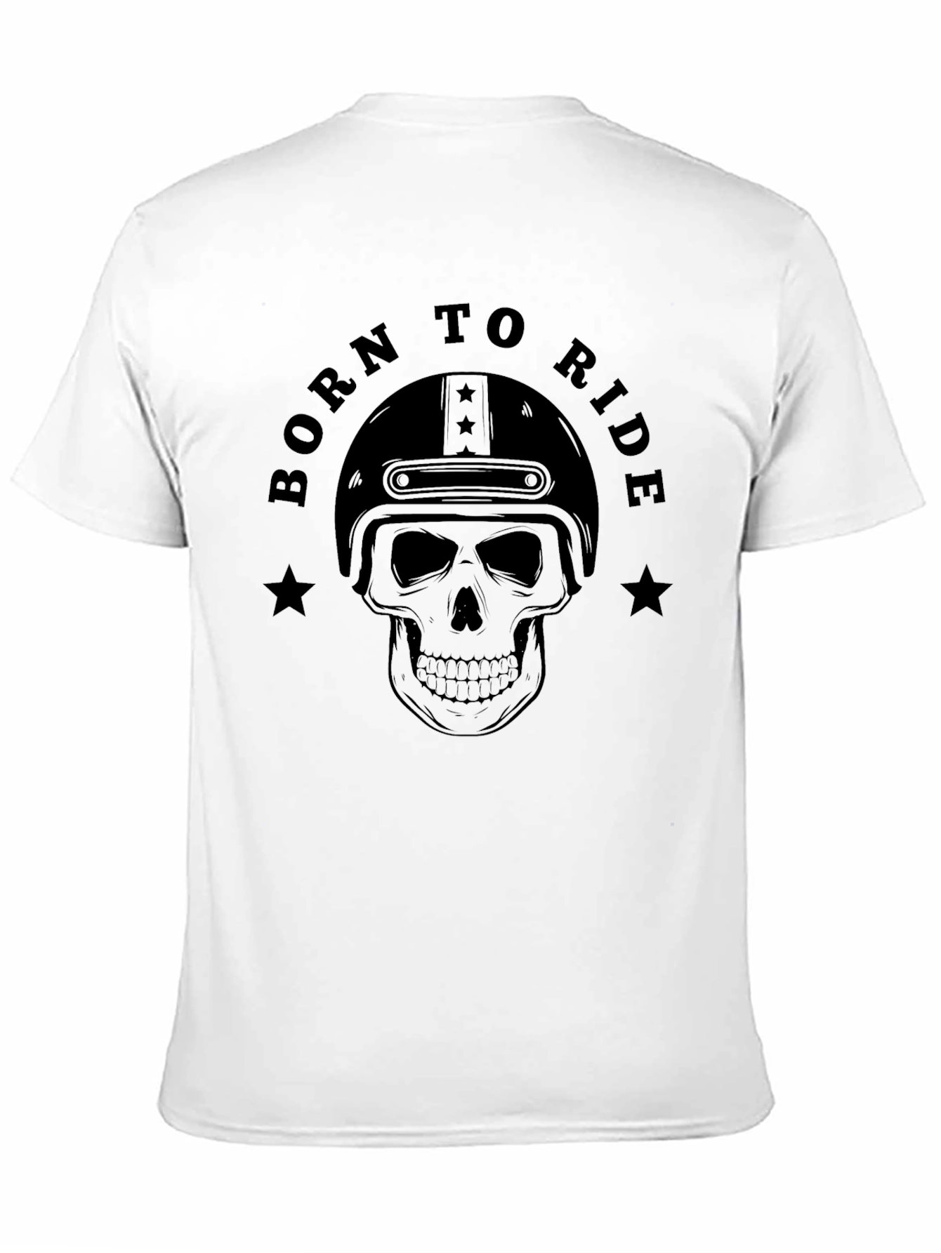 Born to Ride Skull Graphic T-Shirt