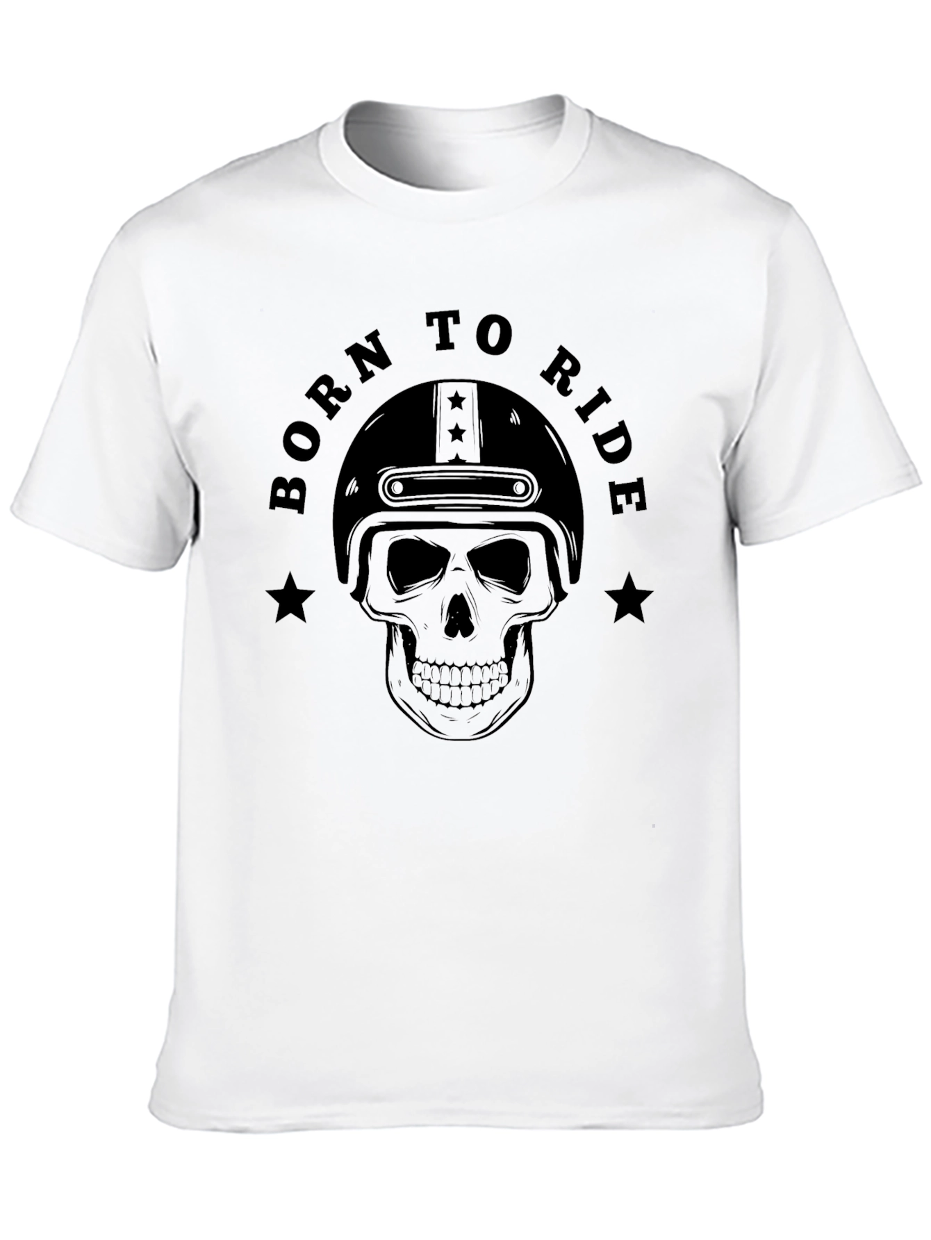 Born to Ride Skull Graphic T-Shirt
