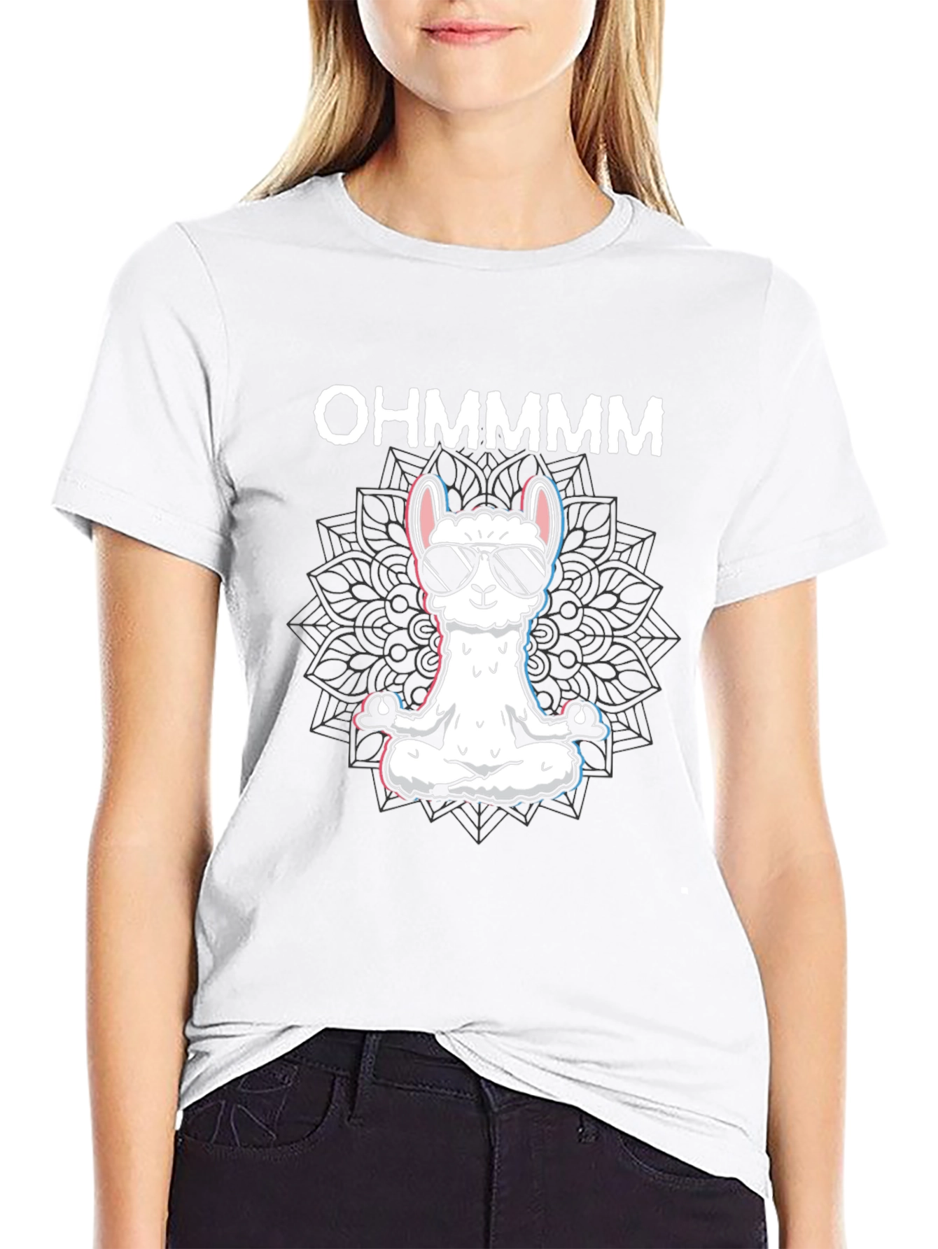Ohm Meditation Llama Graphic Tee