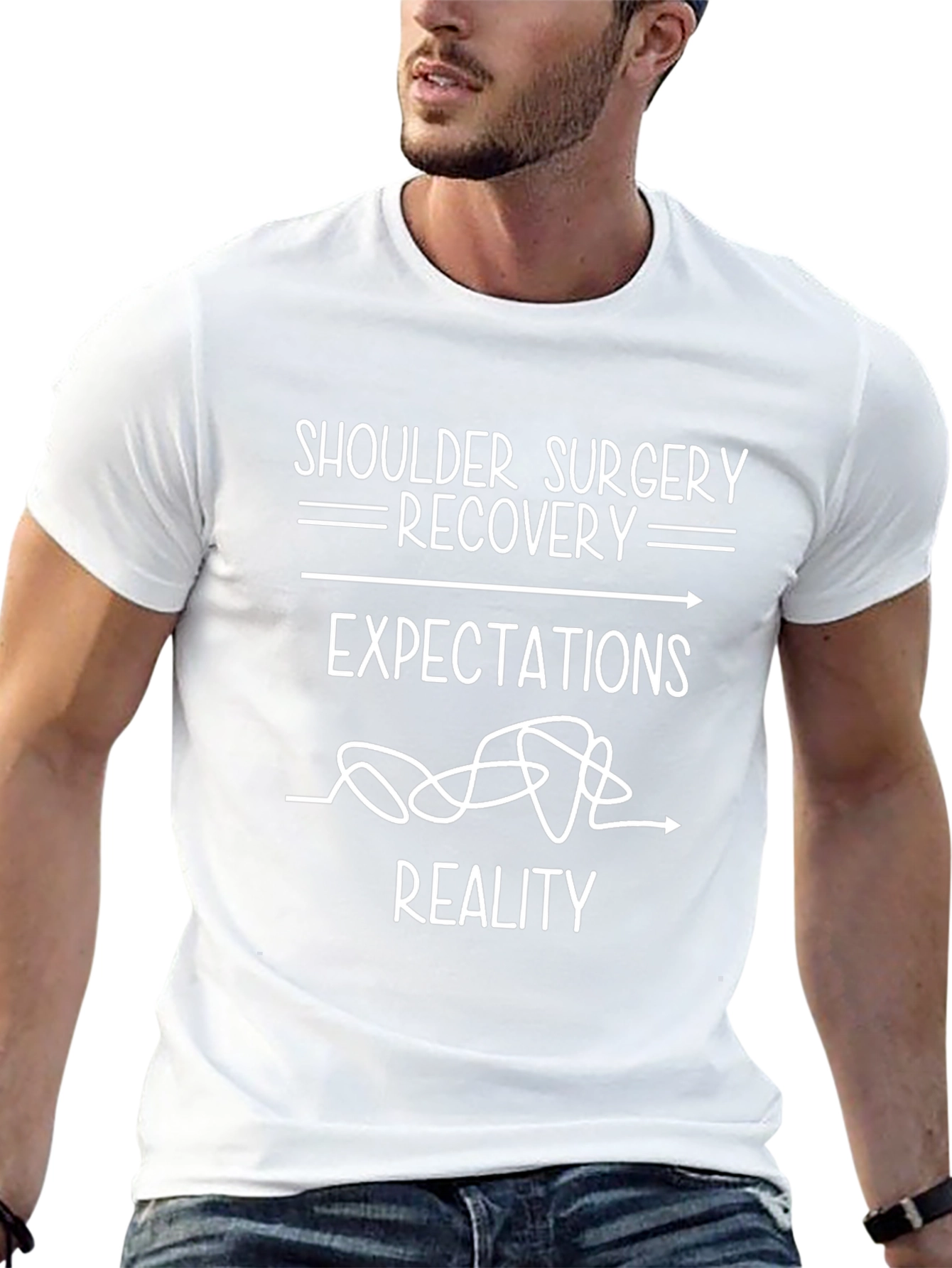 Shoulder Surgery Recovery T-Shirt - Expectations vs Reality