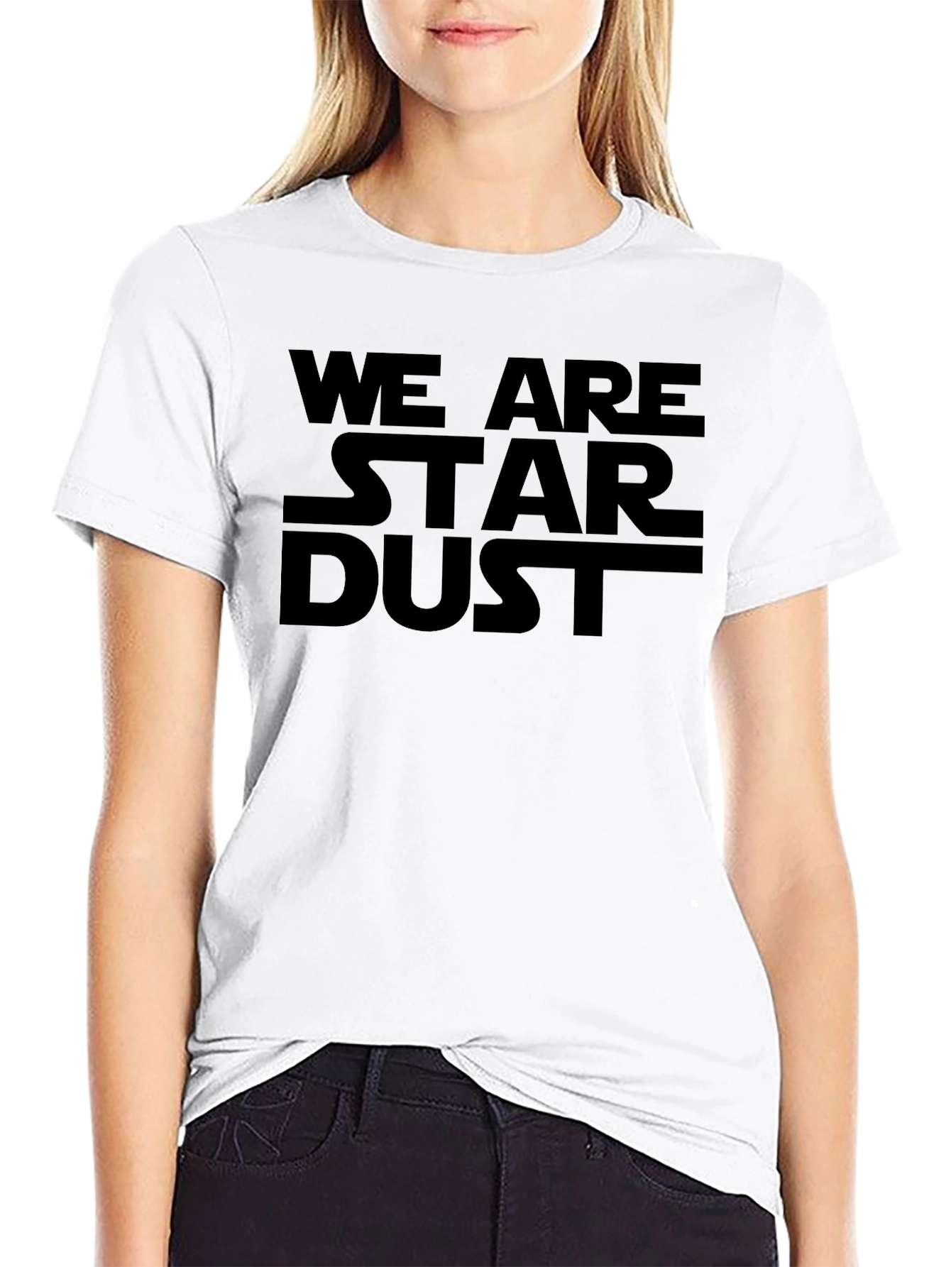 We Are Stardust Graphic Tee - Black Cotton T-Shirt