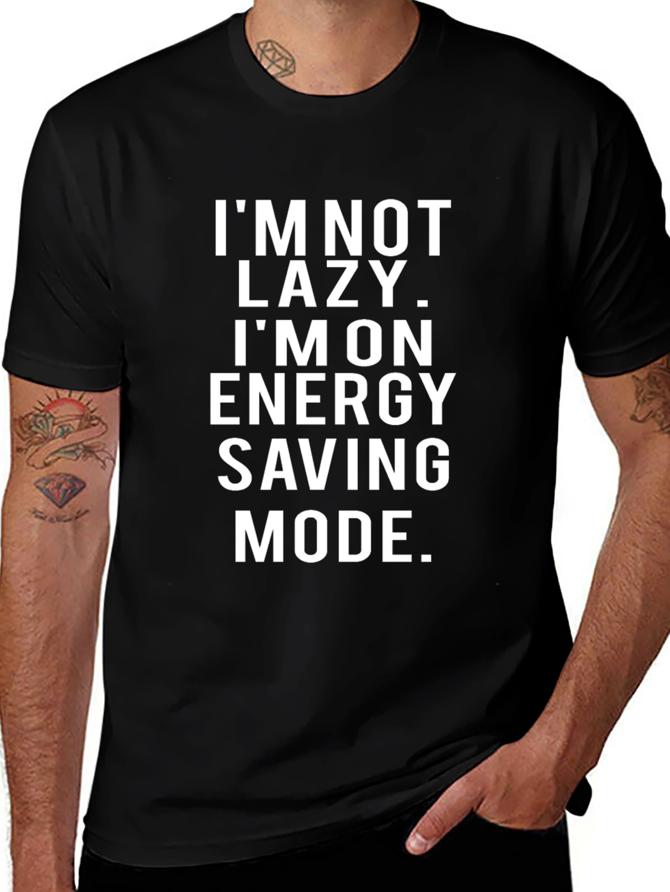 Energy Saving Mode Mens T-Shirt