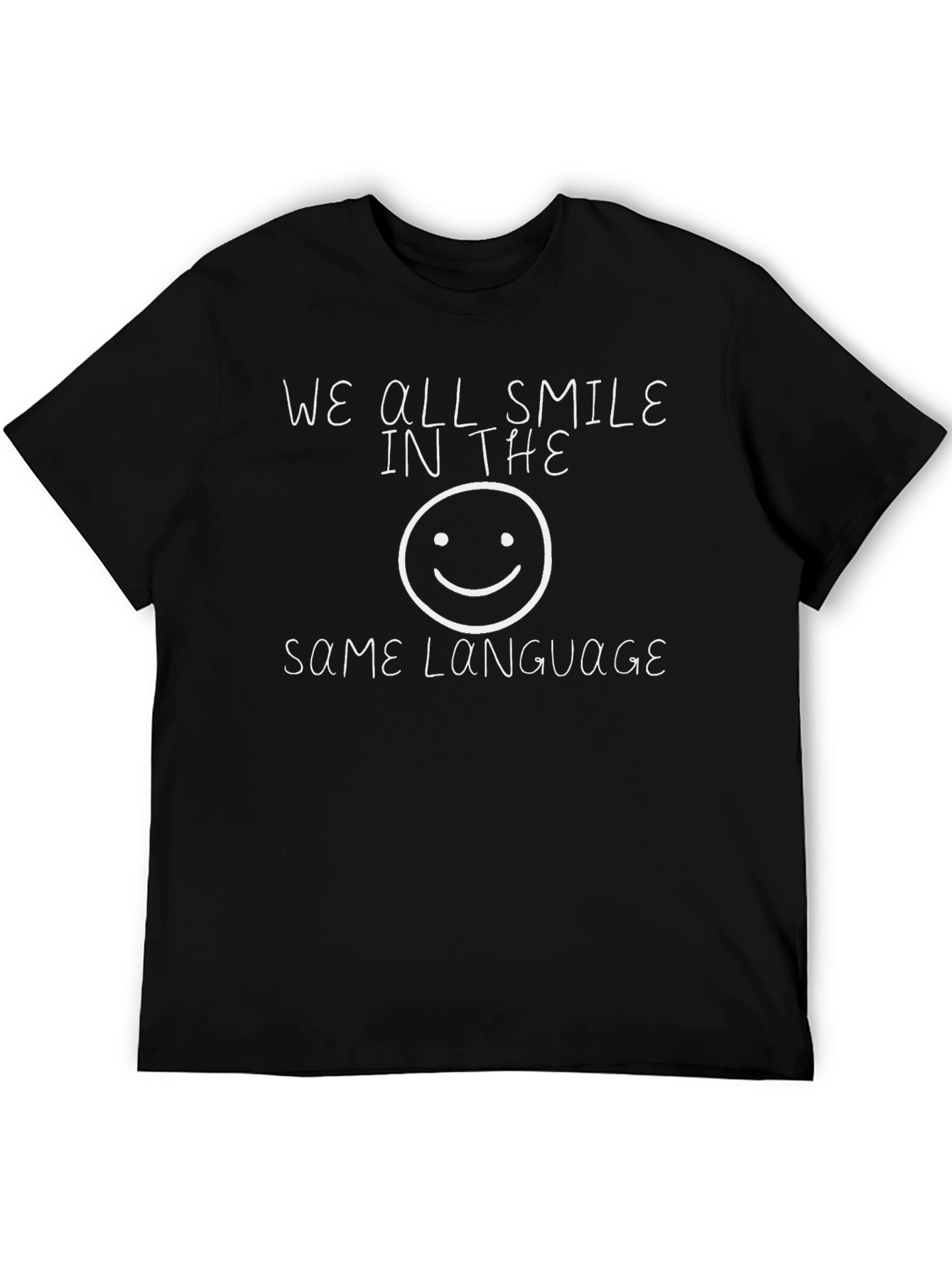Smile Language Graphic Tee - Unisex Black T-Shirt