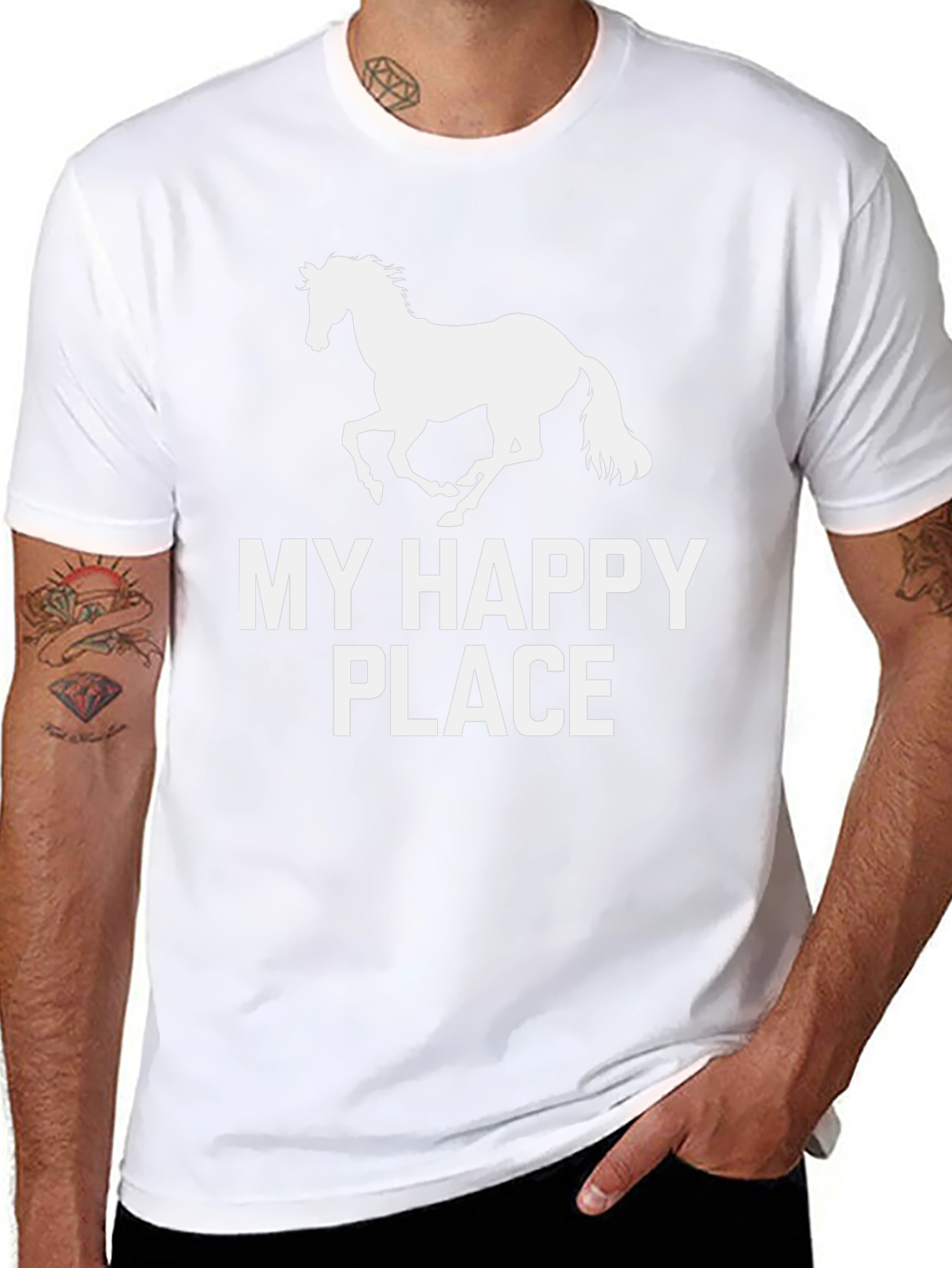 My Happy Place Horse Graphic T-Shirt