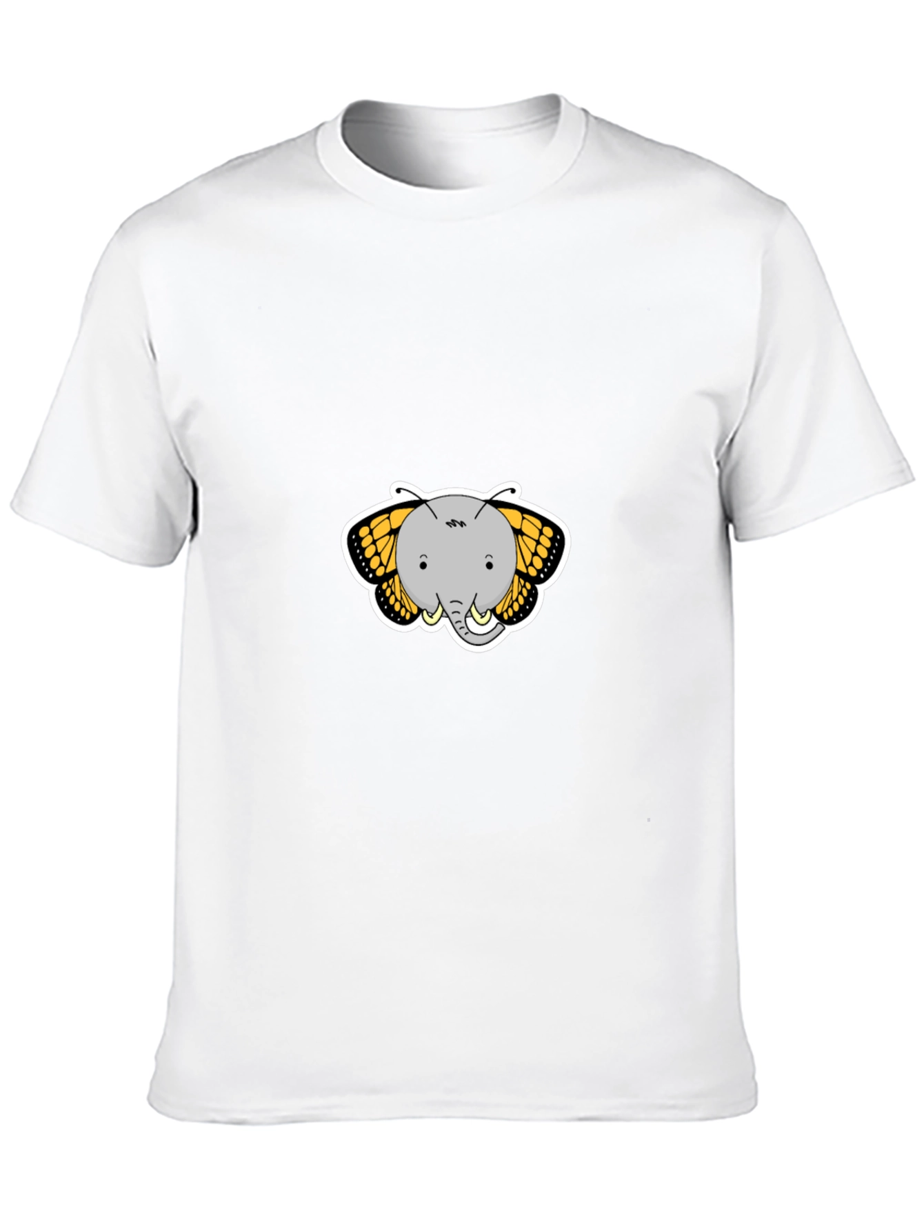 Elephant Butterfly Graphic Tee - Black