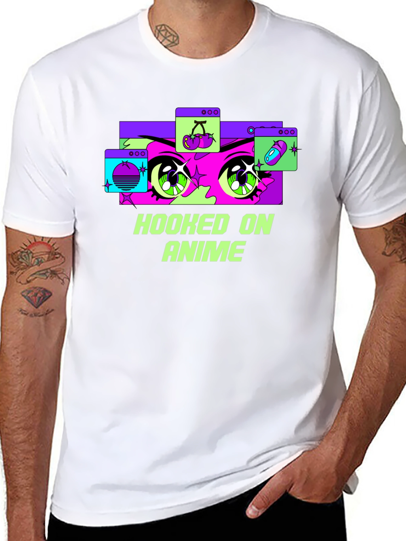Hooked on Anime Black T-Shirt - Graphic Tee