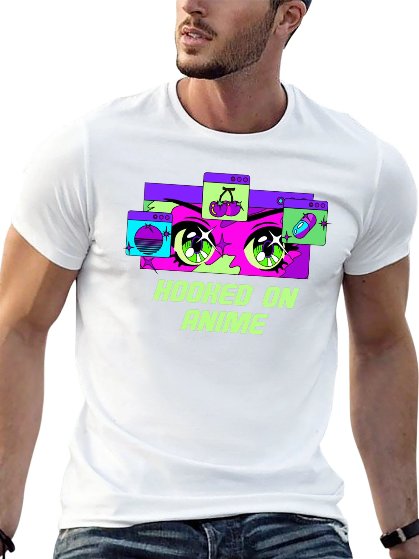 Hooked on Anime Black T-Shirt - Graphic Tee
