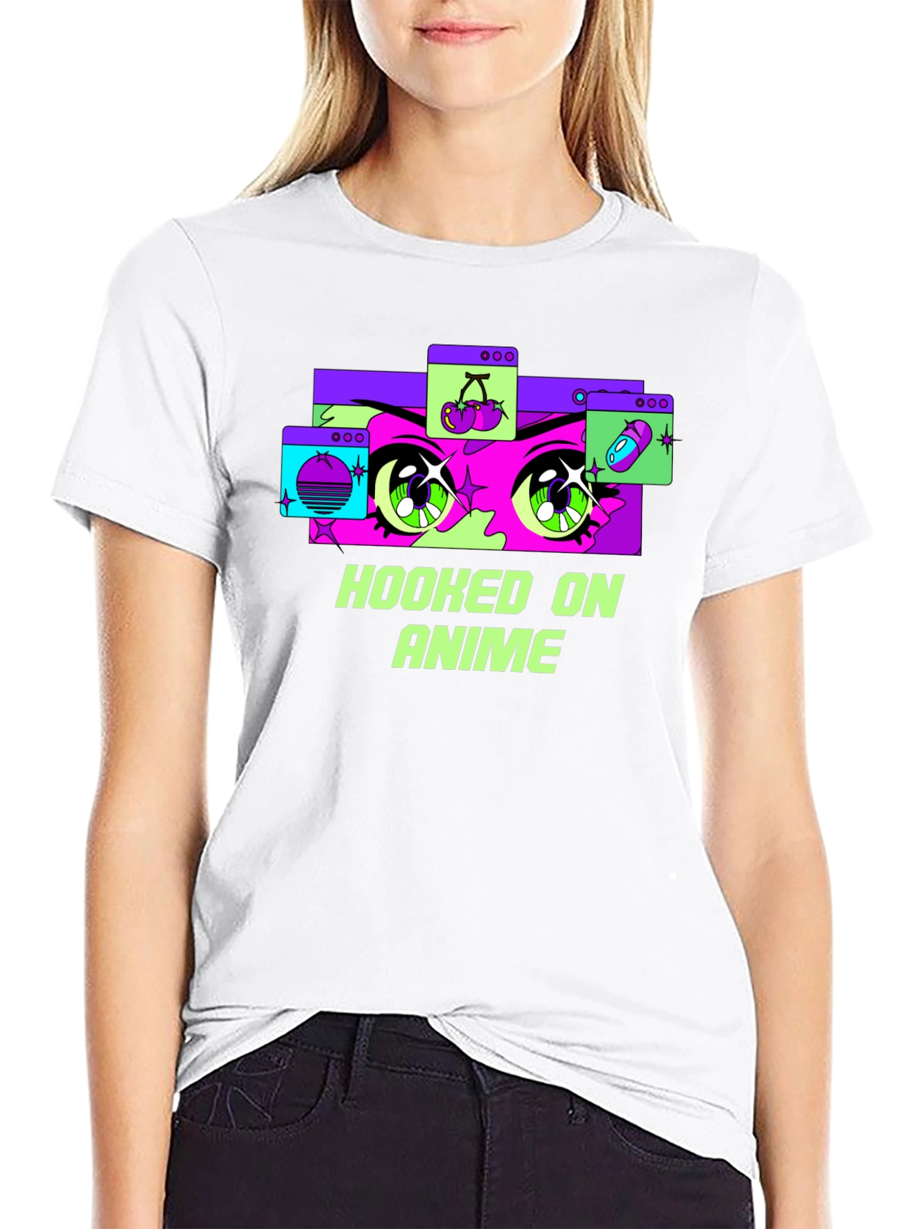 Hooked on Anime Black T-Shirt - Graphic Tee