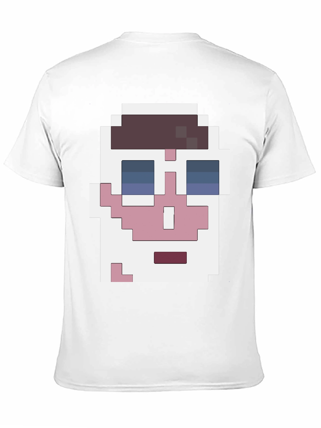 Pixelated Face Graphic T-Shirt - Cool Retro Style