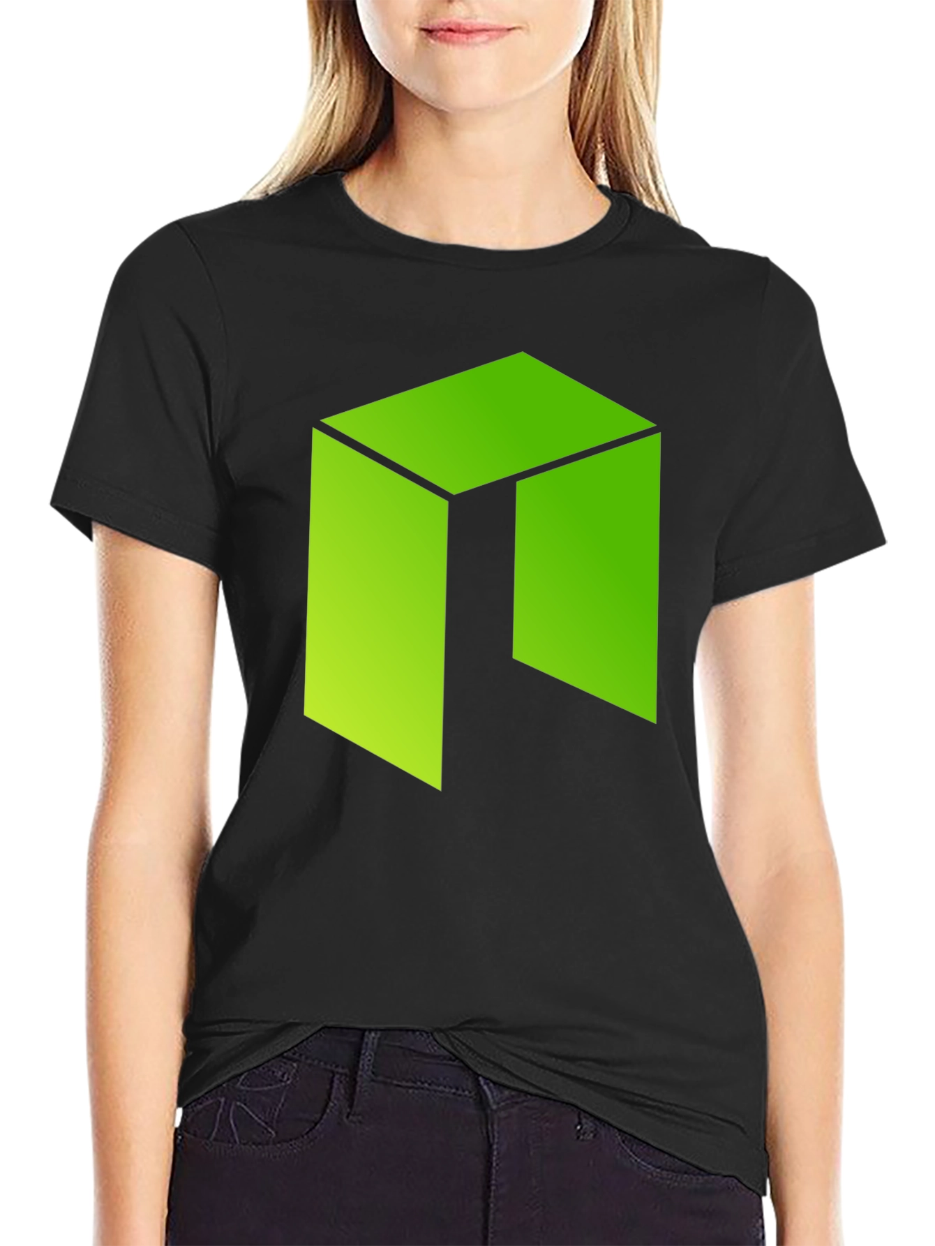 Green Cube Graphic Tee - Casual Comfort