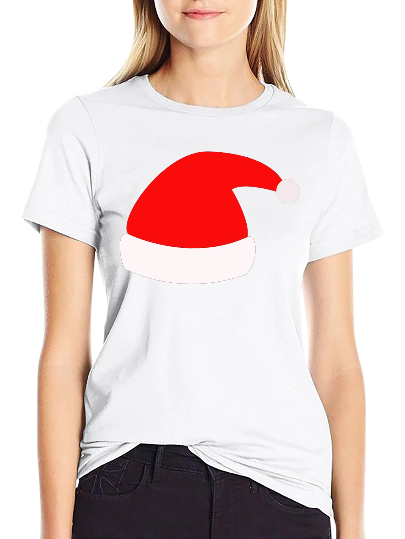 Festive Santa Hat Graphic T-Shirt