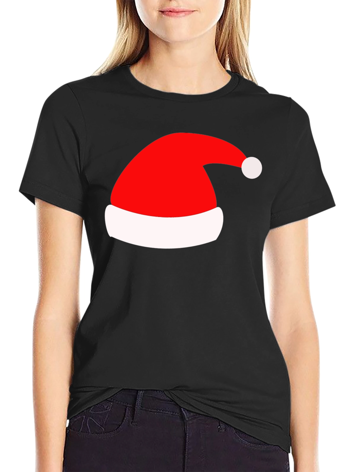 Festive Santa Hat Graphic T-Shirt