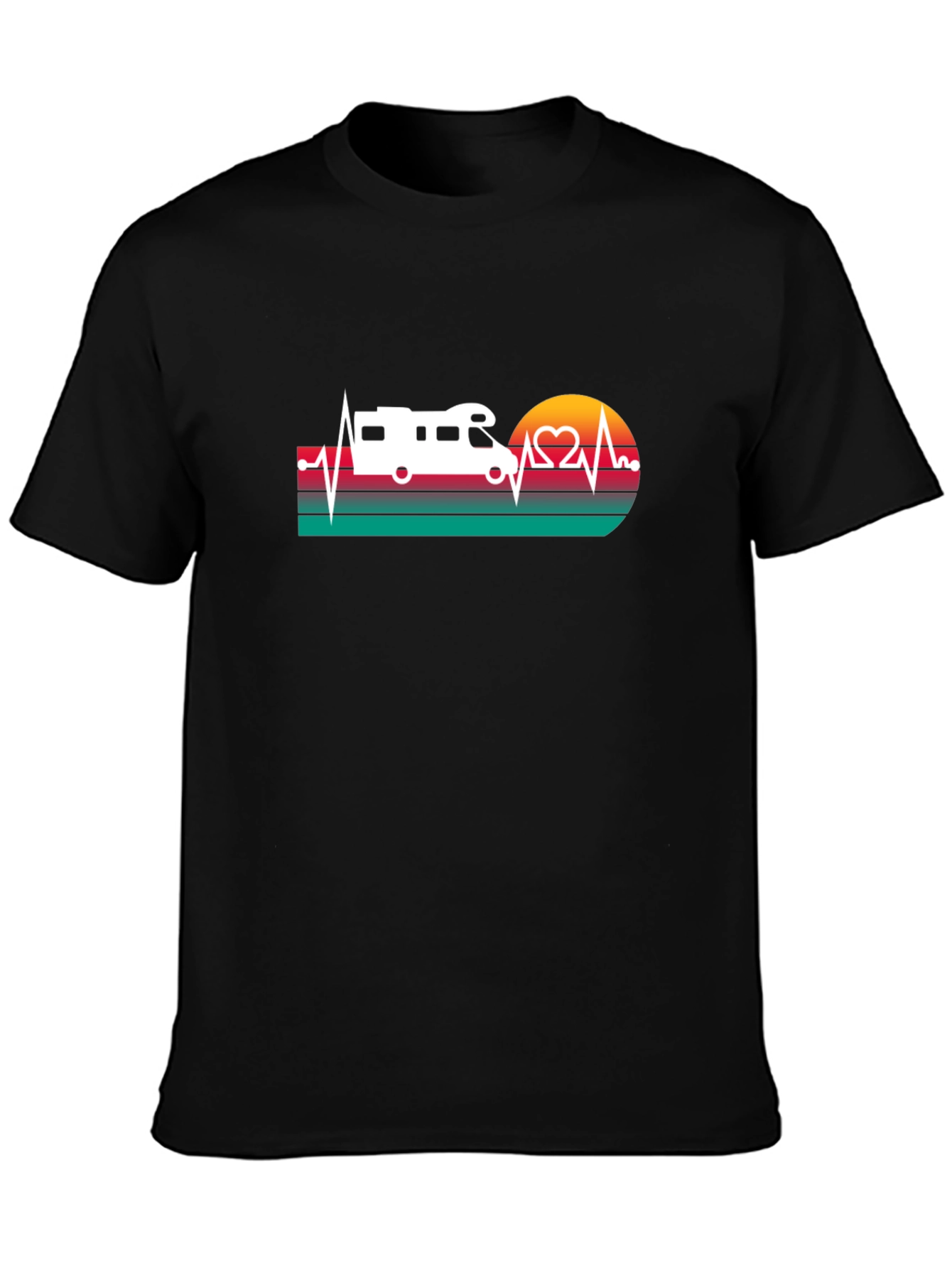 RV Heartbeat T-Shirt - Camping Lovers Tee