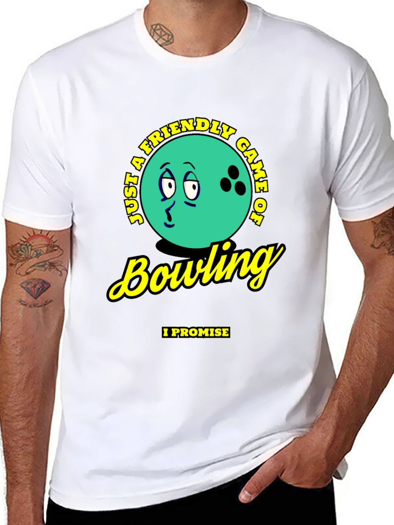 Friendly Bowling Game Graphic T-Shirt