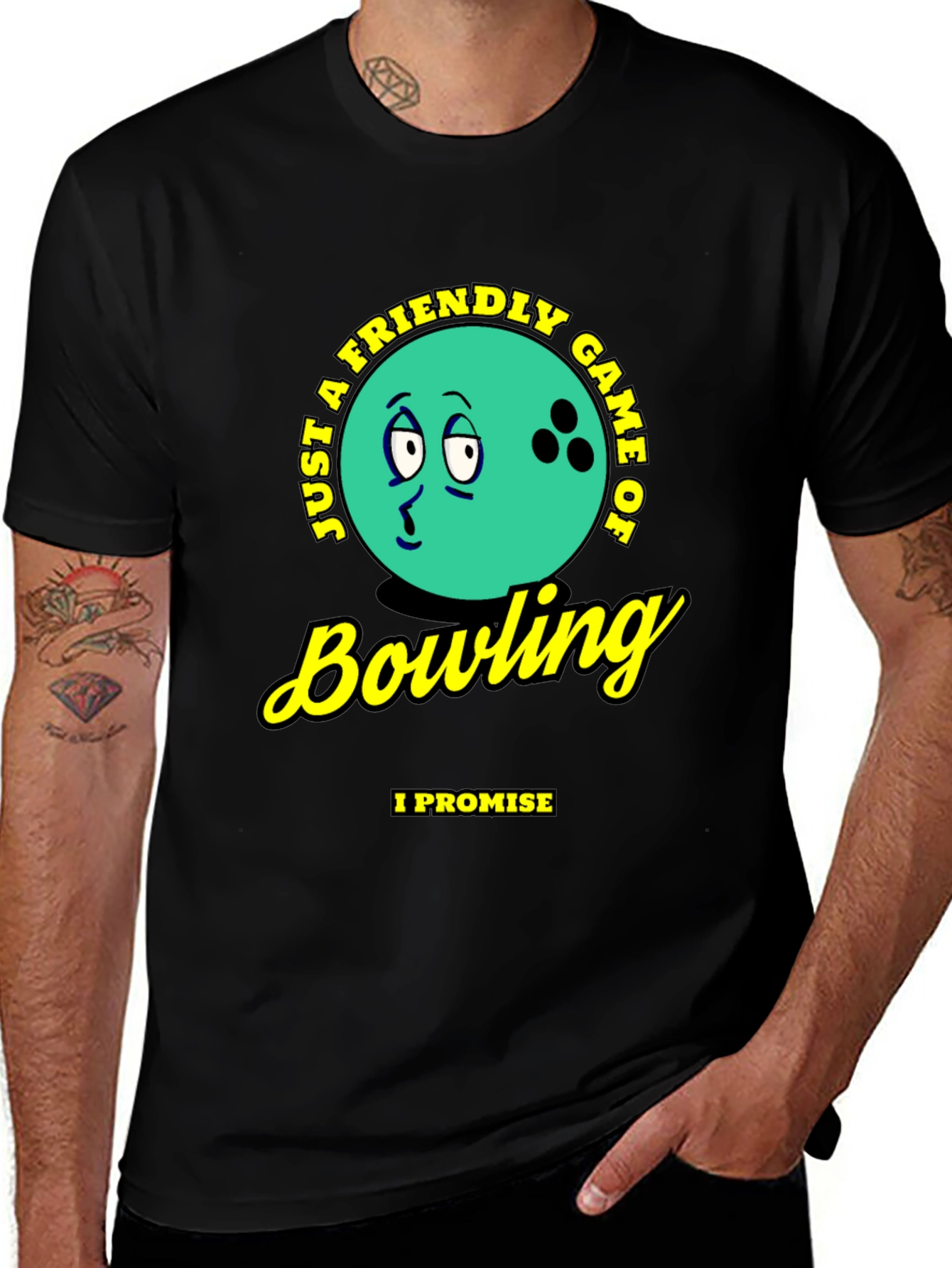 Friendly Bowling Game Graphic T-Shirt