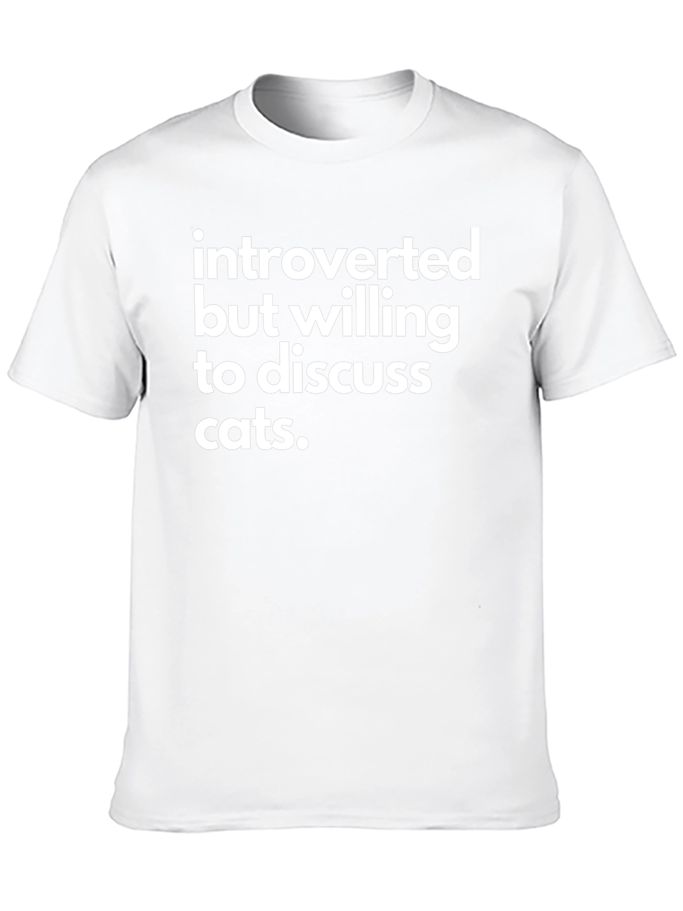 Introverted Cat Lover T-Shirt - Funny Slogan Tee