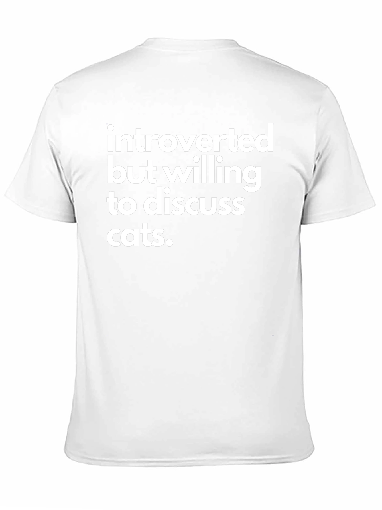 Introverted Cat Lover T-Shirt - Funny Slogan Tee