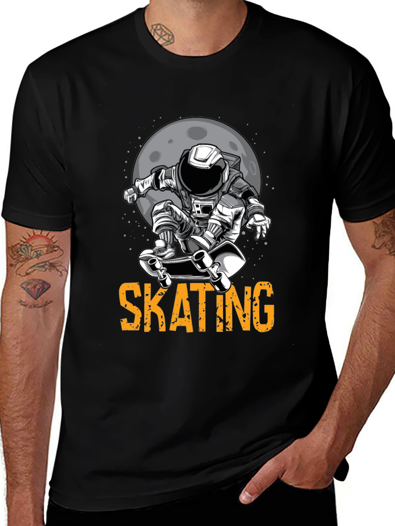 Astronaut Skateboarding T-Shirt - Space Adventure