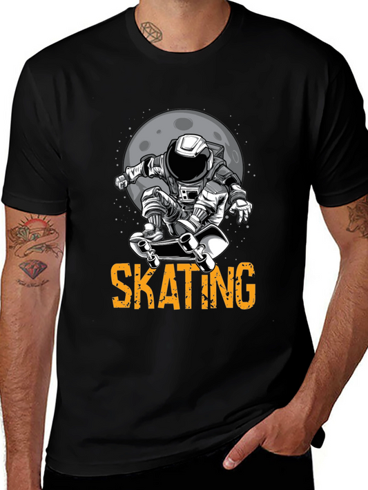 Astronaut Skateboarding T-Shirt - Space Adventure