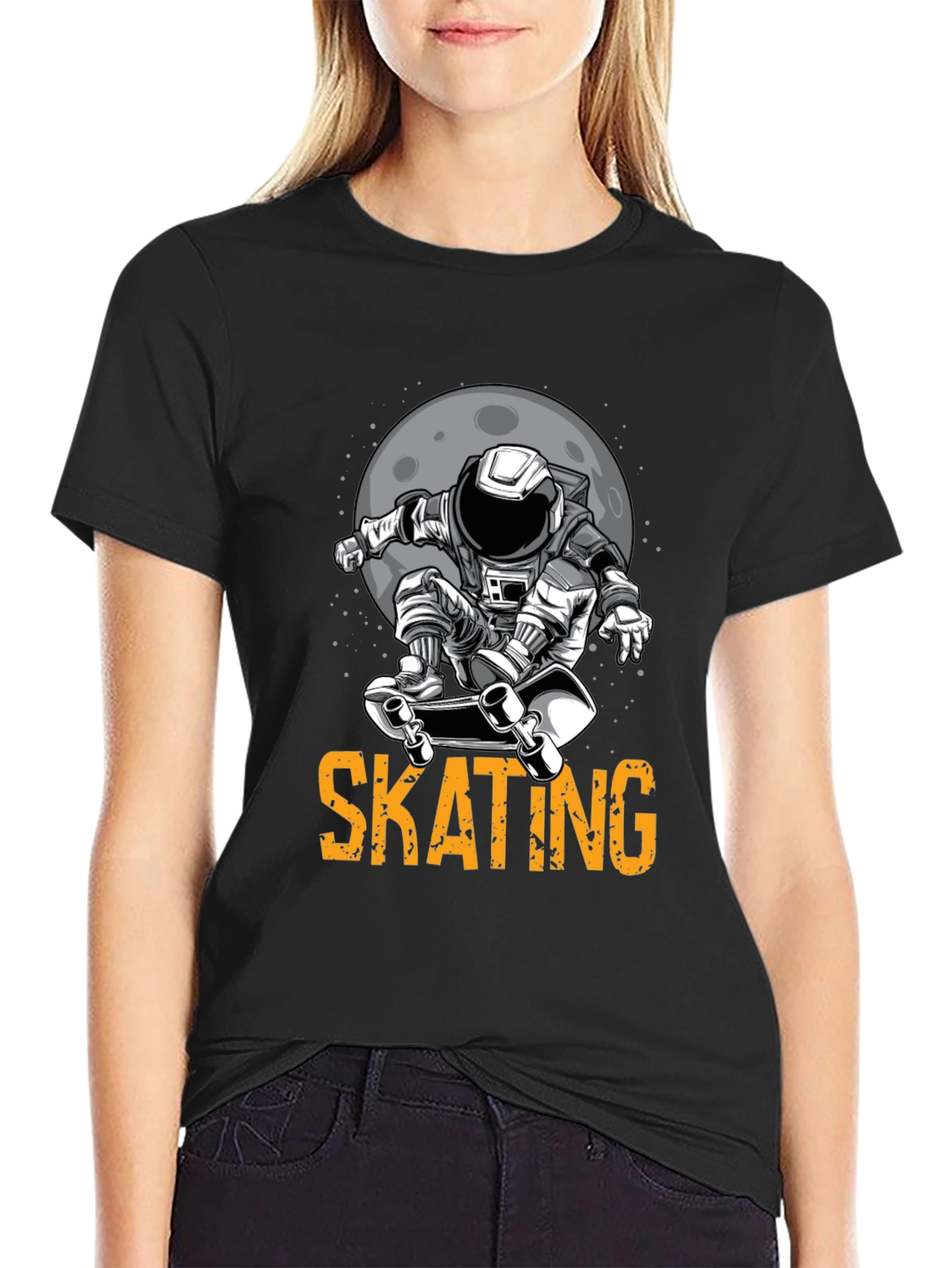 Astronaut Skateboarding T-Shirt - Space Adventure