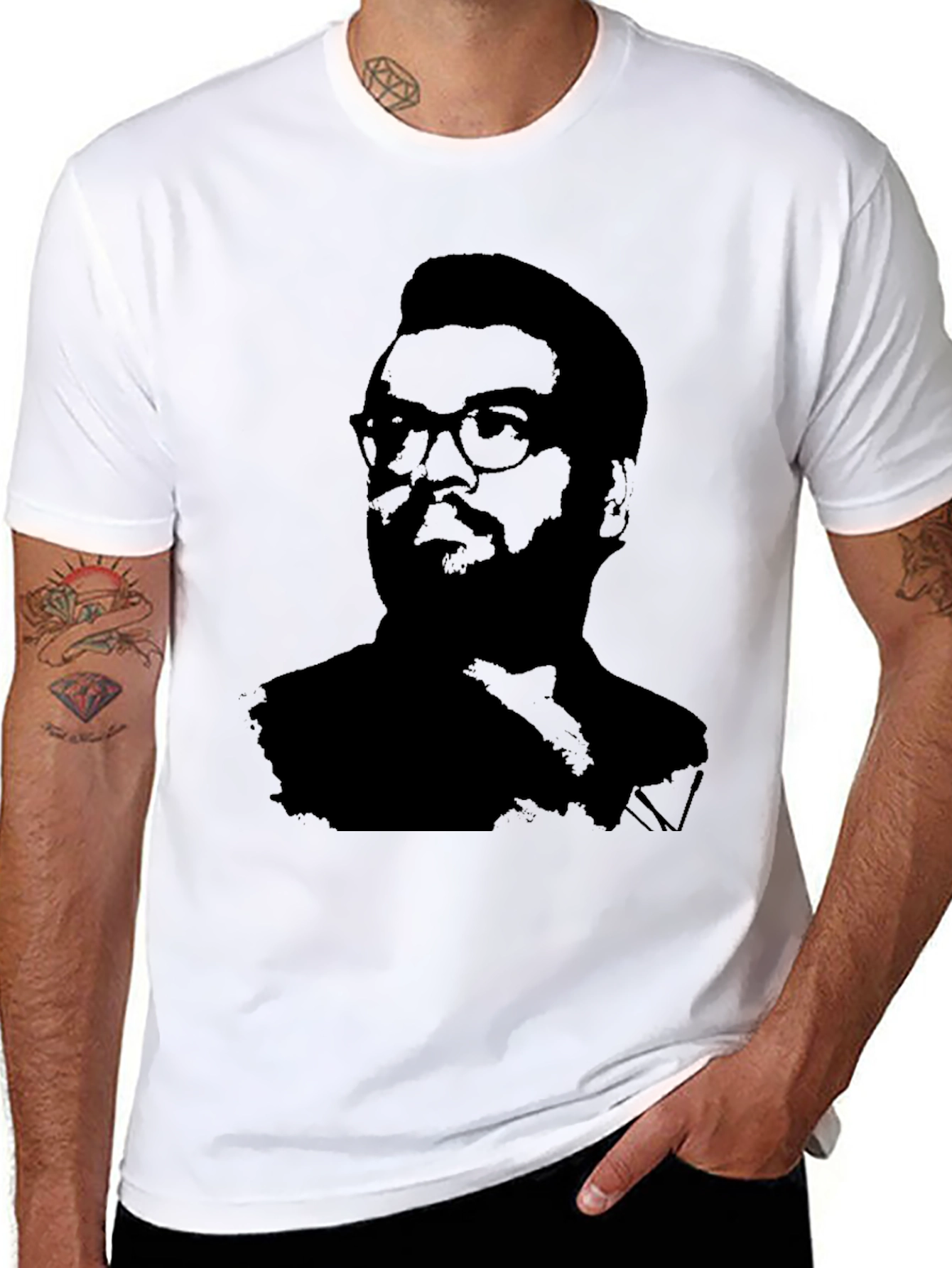 Silhouette Portrait Black T-Shirt