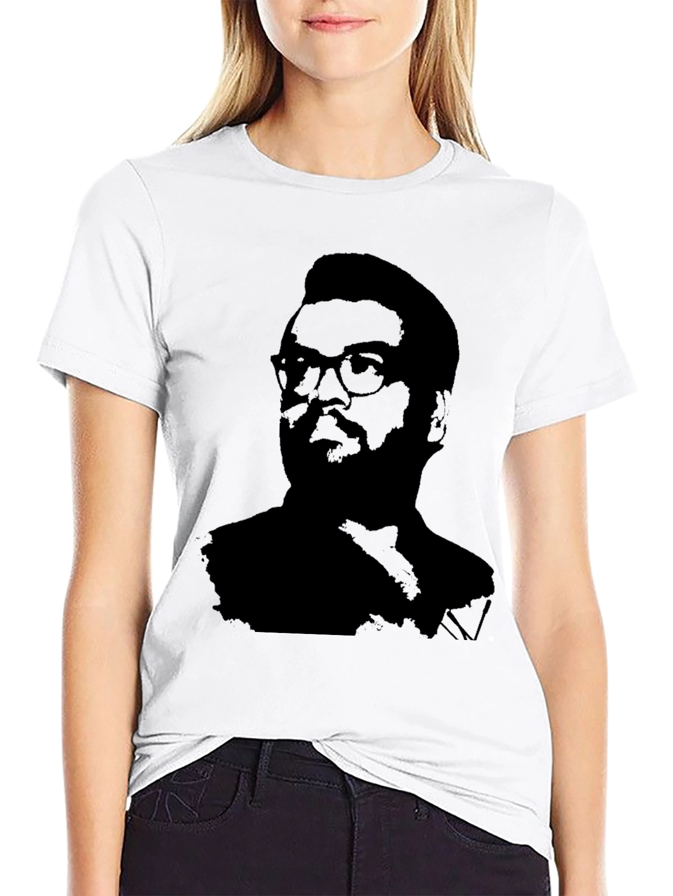 Silhouette Portrait Black T-Shirt