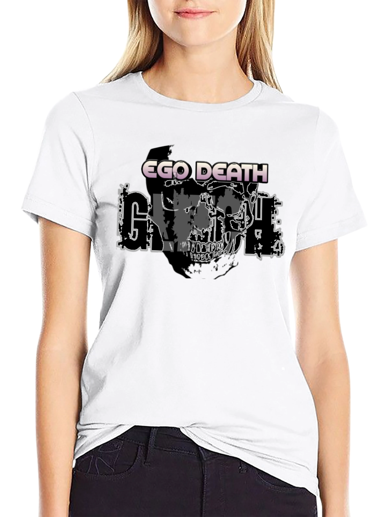 Ego Death Graphic Print Black T-Shirt