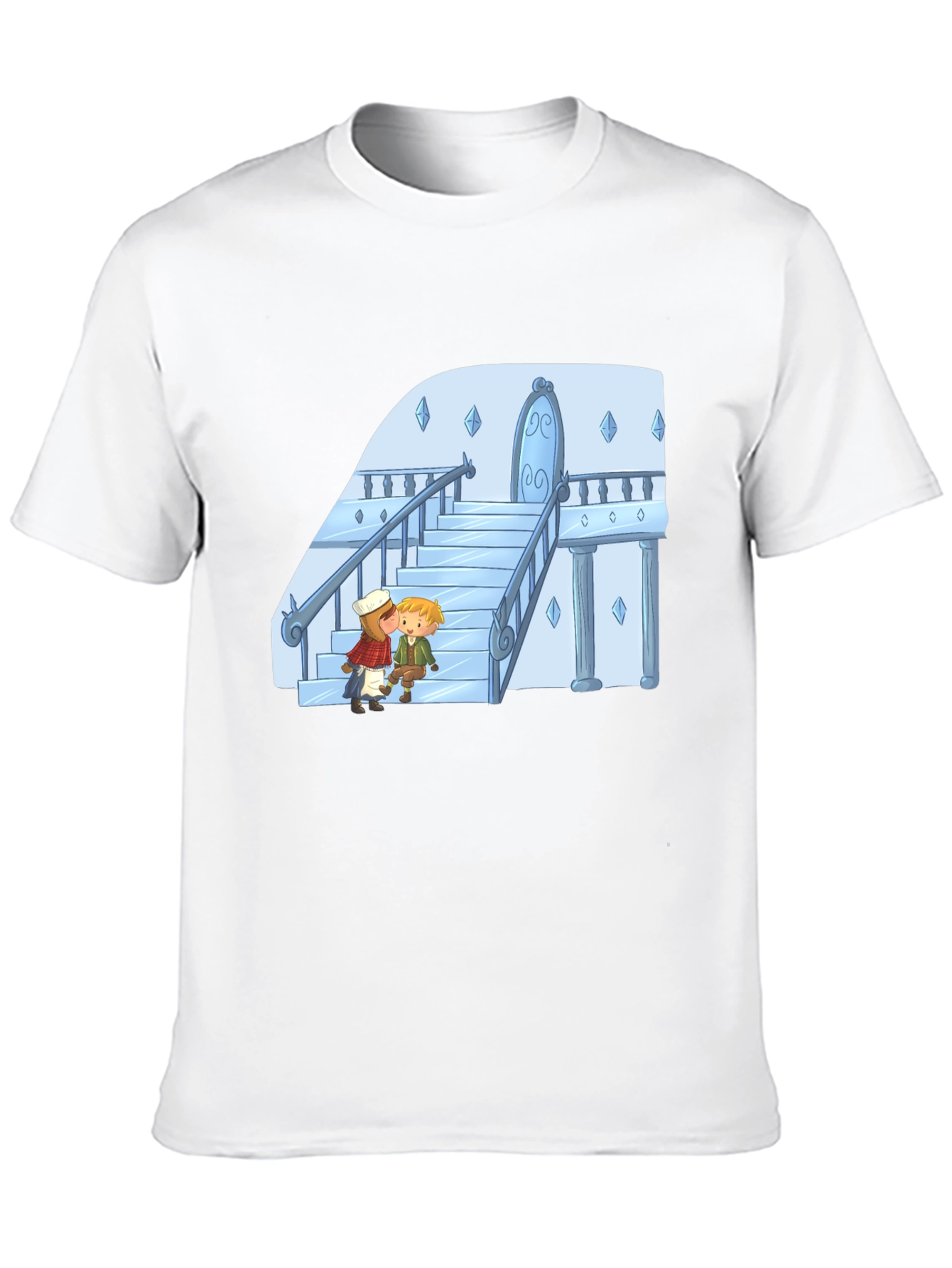 Cartoon Kiss Black T-Shirt