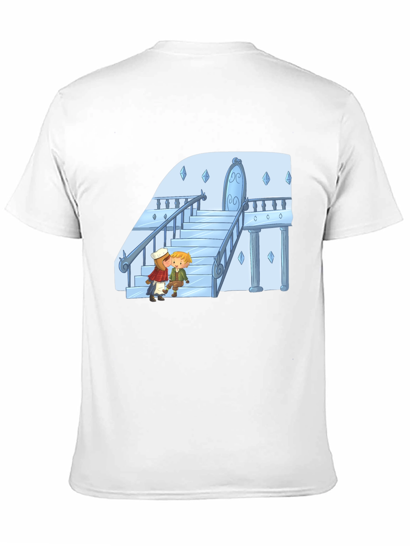Cartoon Kiss Black T-Shirt
