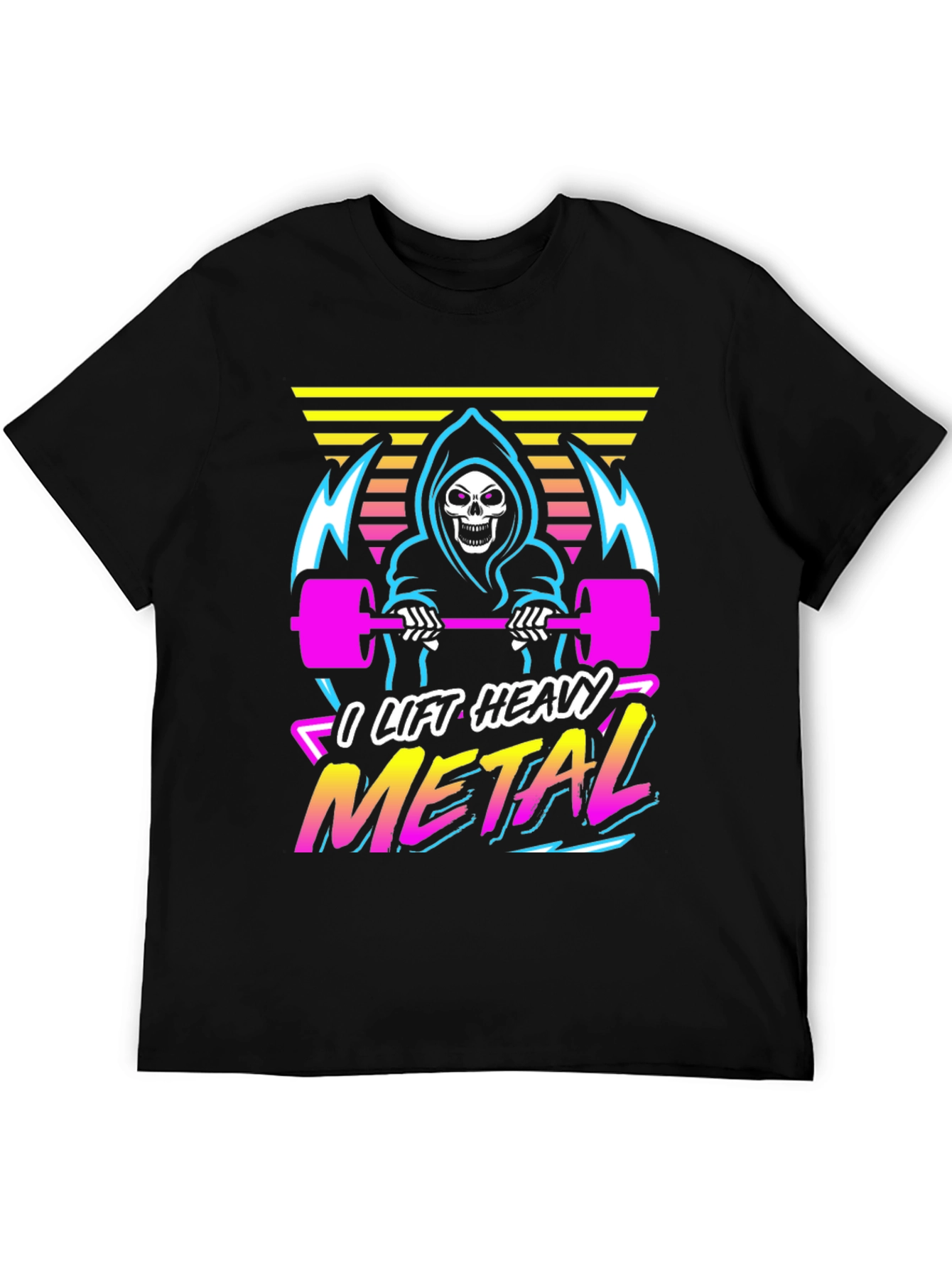 I Lift Heavy Metal Grim Reaper Gym T-Shirt
