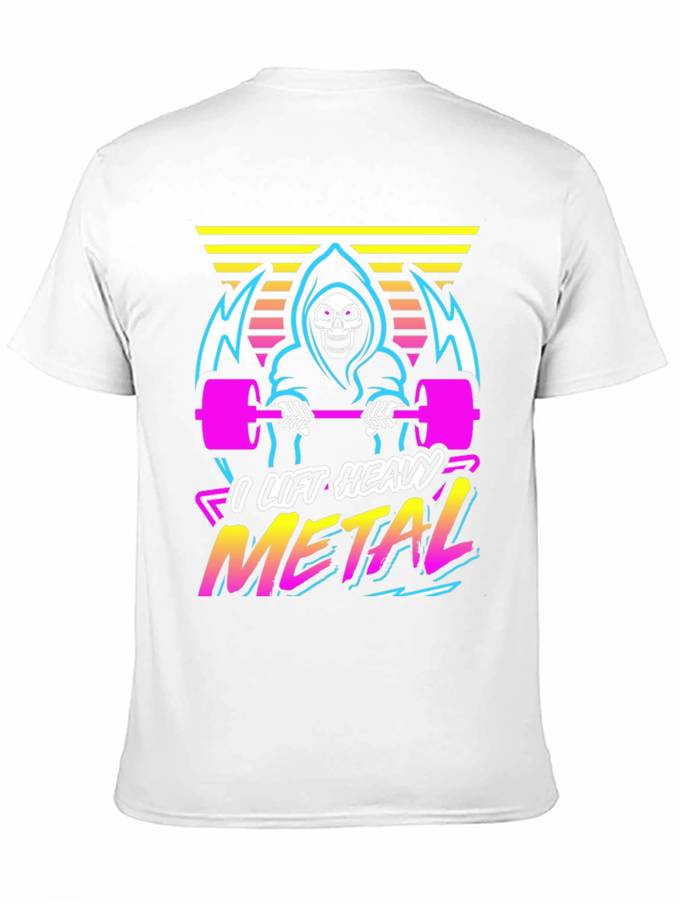 I Lift Heavy Metal Grim Reaper Gym T-Shirt