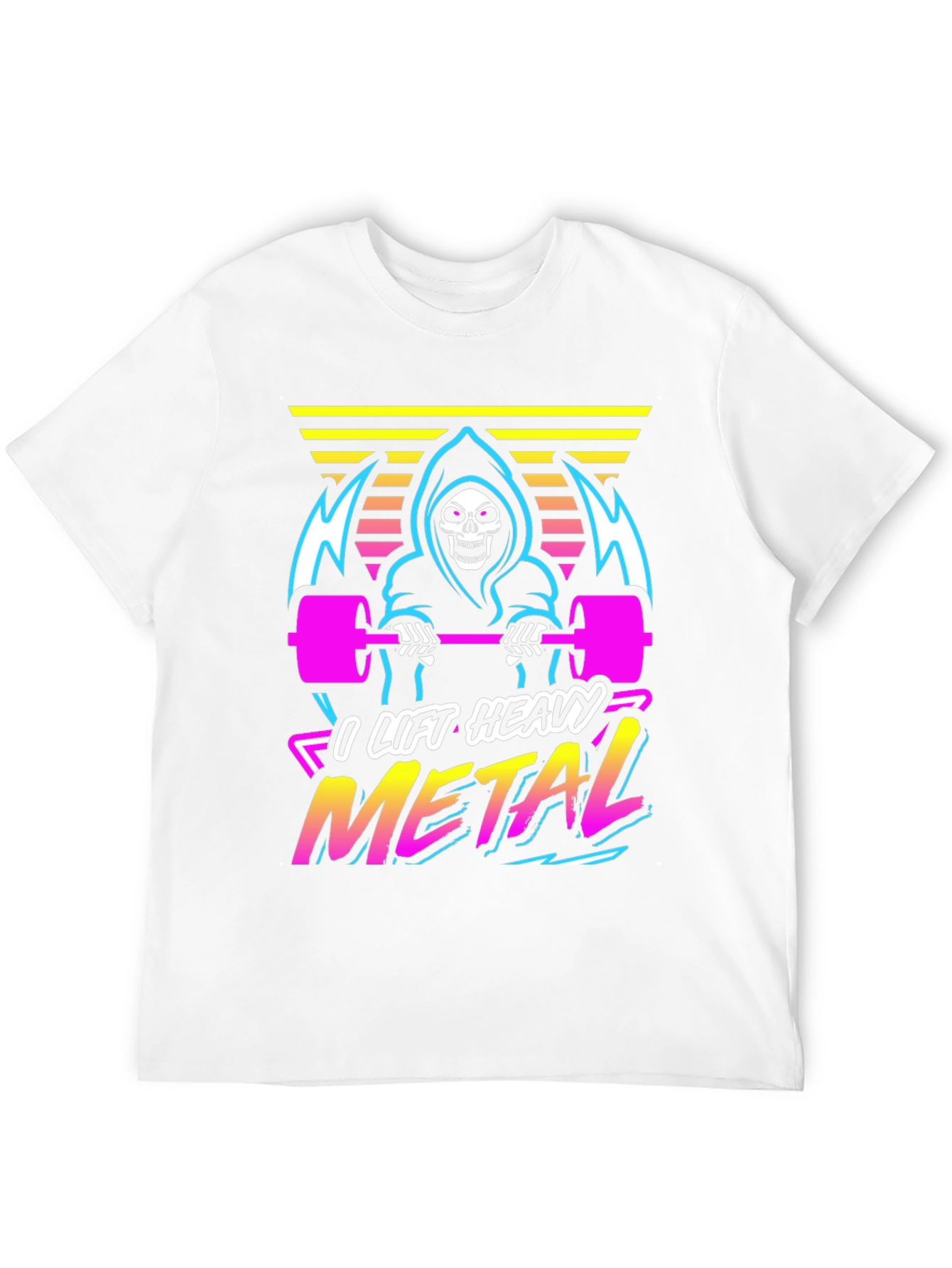 I Lift Heavy Metal Grim Reaper Gym T-Shirt
