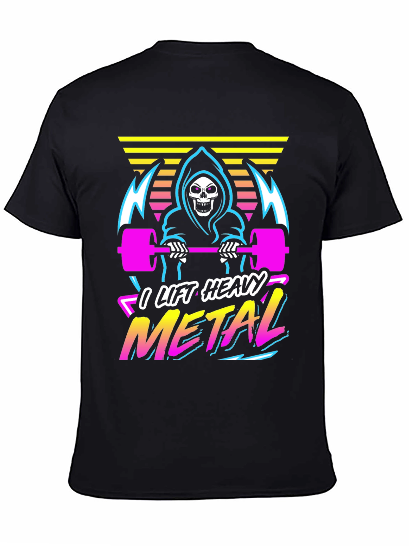 I Lift Heavy Metal Grim Reaper Gym T-Shirt