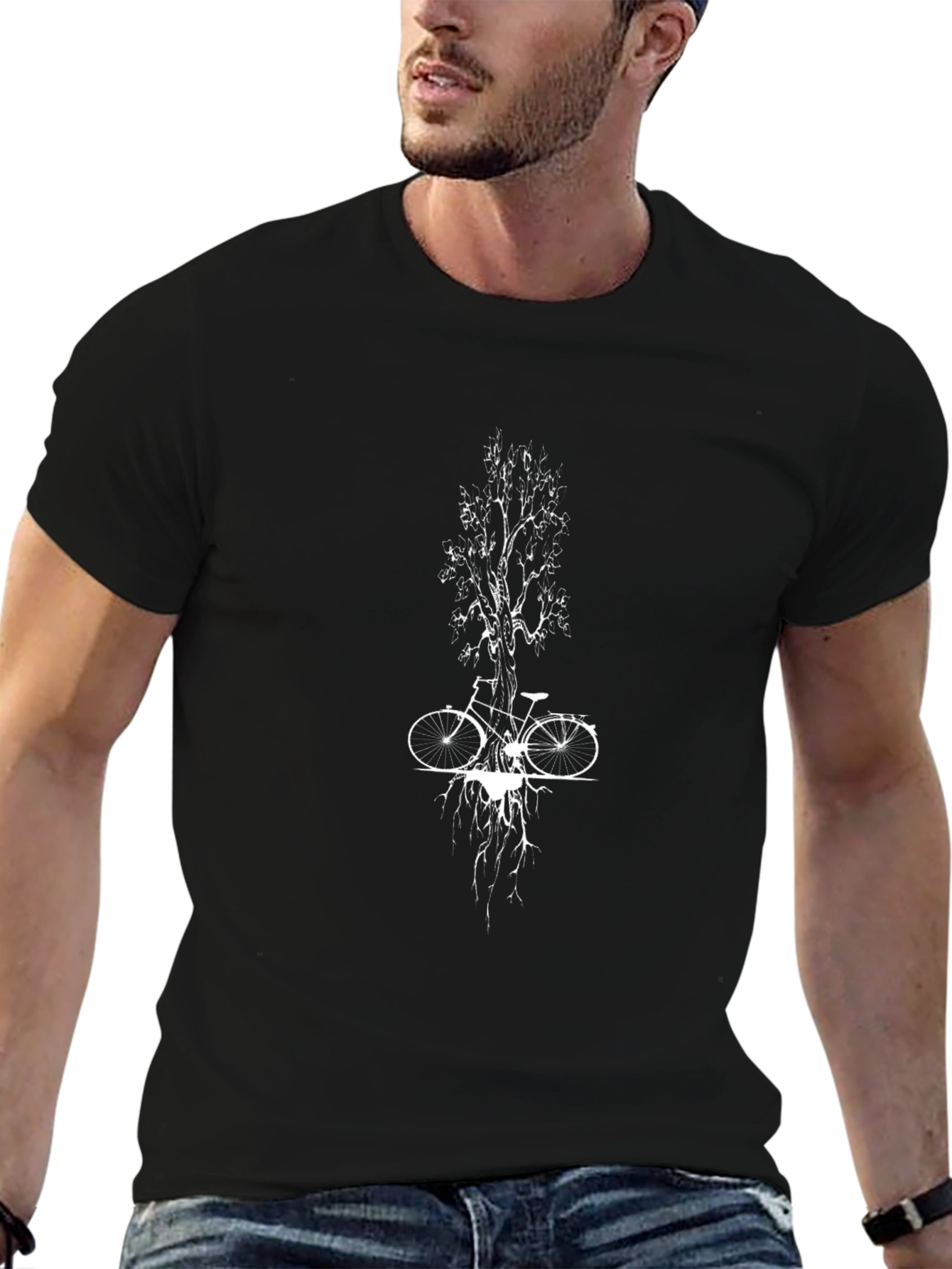 Tree Bike Black Graphic Tee