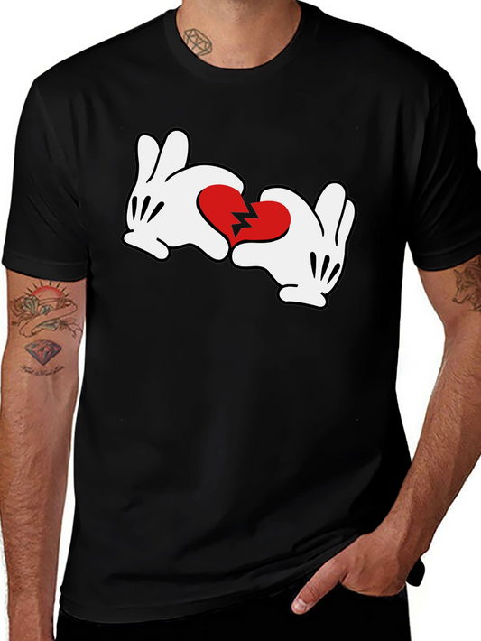 Broken Heart Mickey Hands Graphic Tee