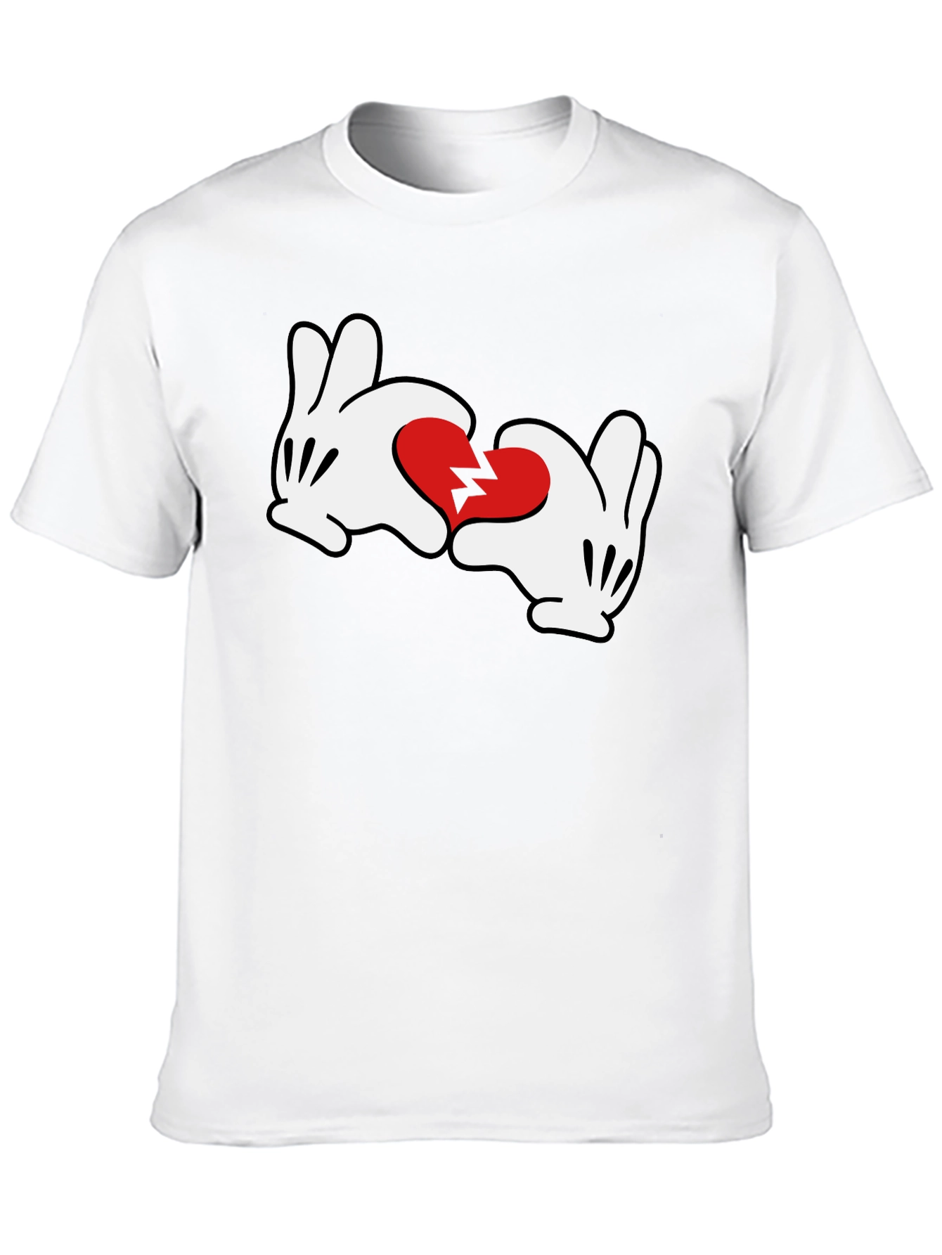 Broken Heart Mickey Hands Graphic Tee