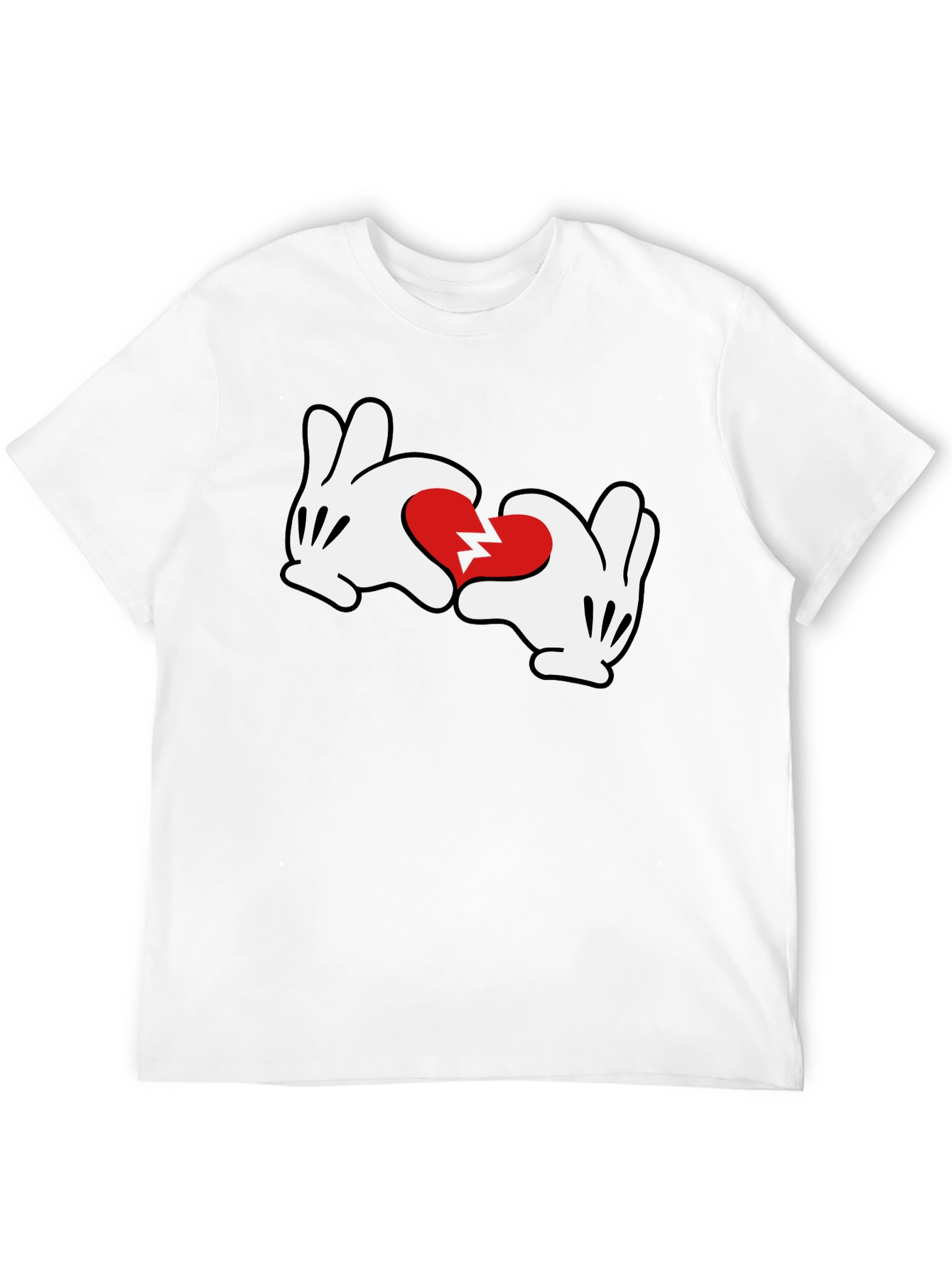Broken Heart Mickey Hands Graphic Tee