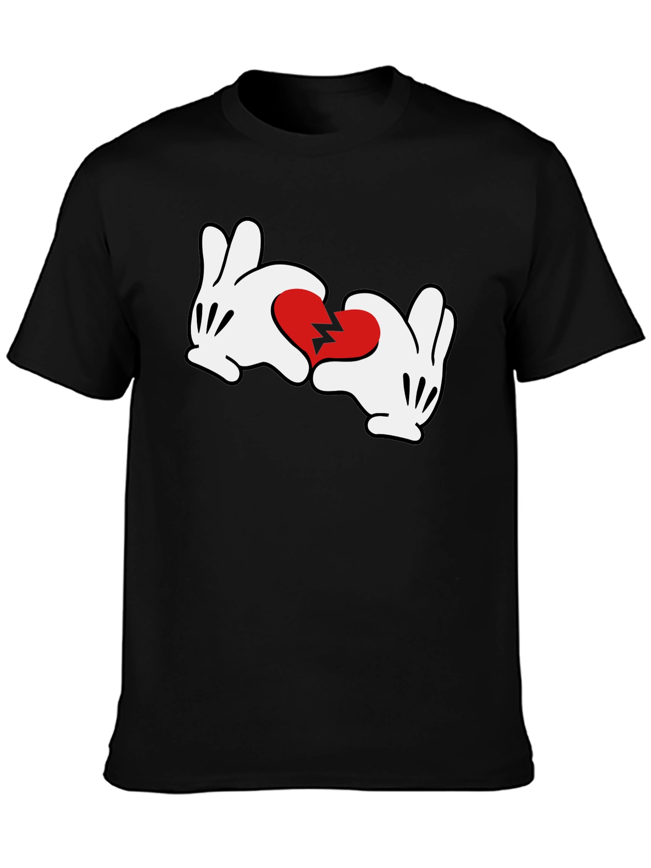 Broken Heart Mickey Hands Graphic Tee
