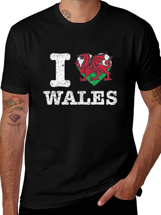 I Heart Wales T-Shirt - Welsh Dragon Pride