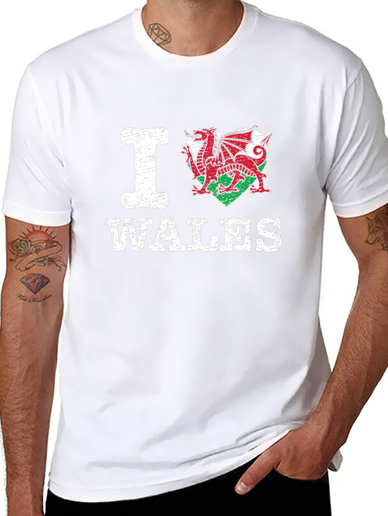 I Heart Wales T-Shirt - Welsh Dragon Pride