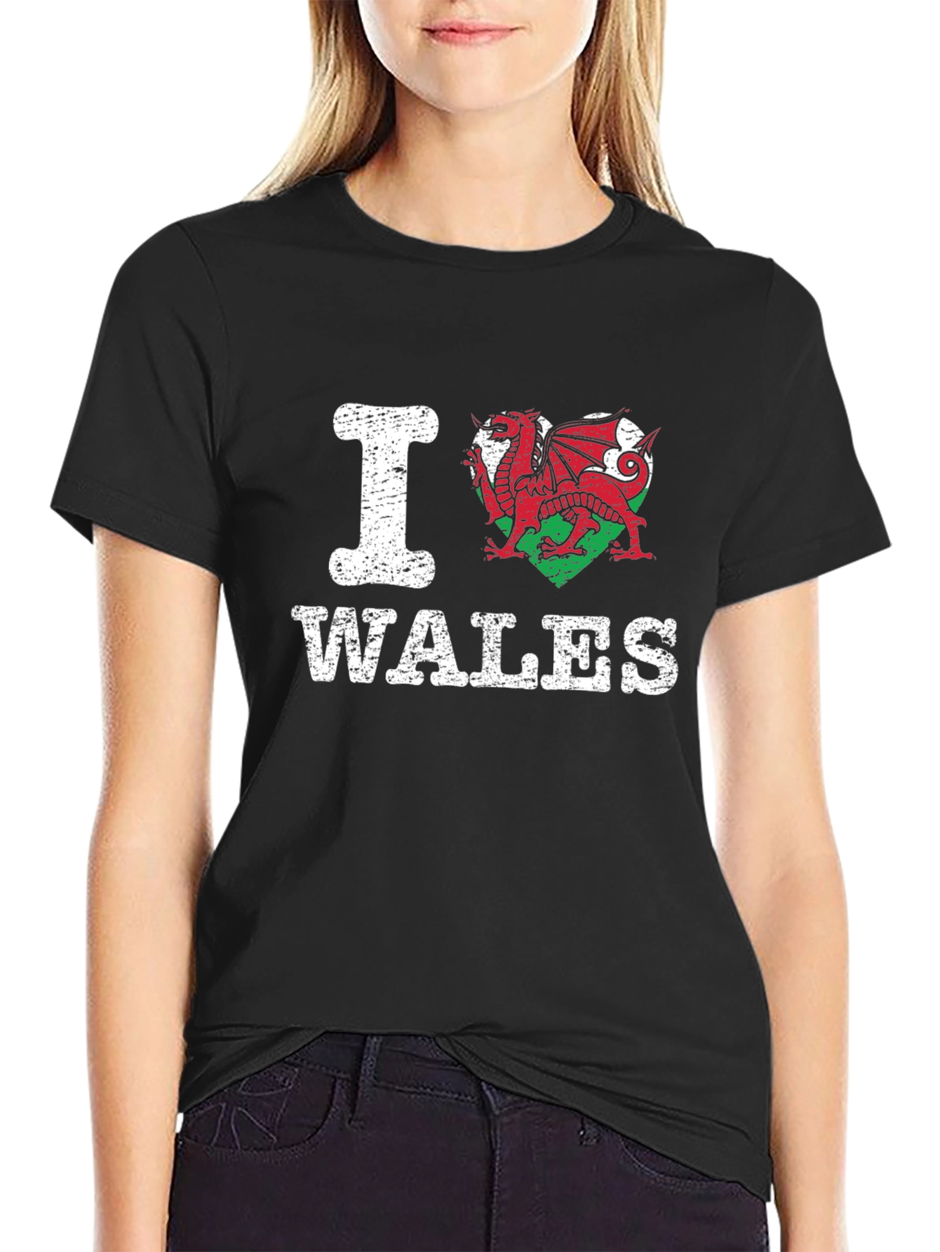 I Heart Wales T-Shirt - Welsh Dragon Pride