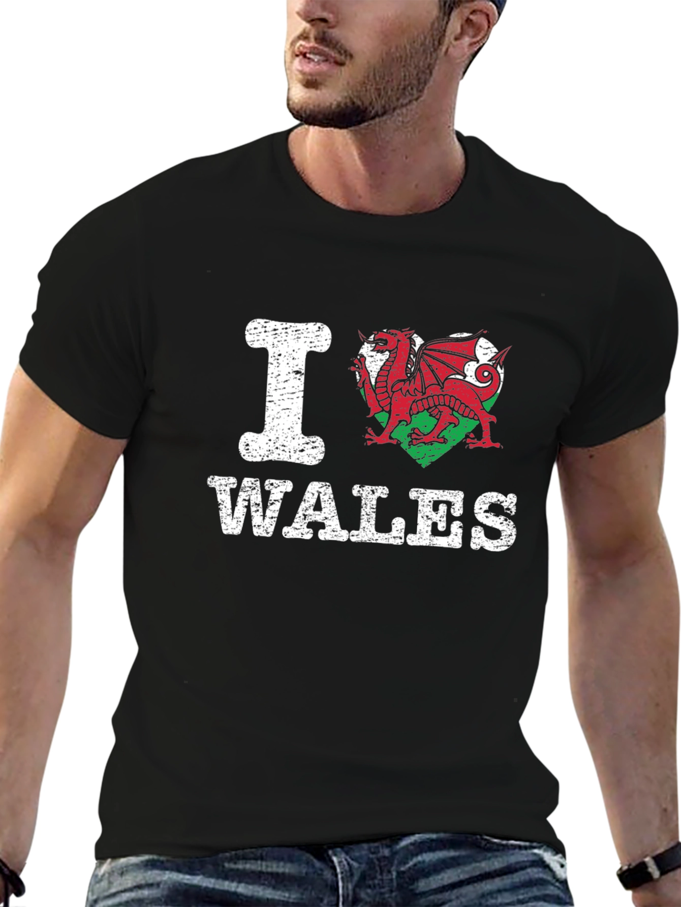 I Heart Wales T-Shirt - Welsh Dragon Pride