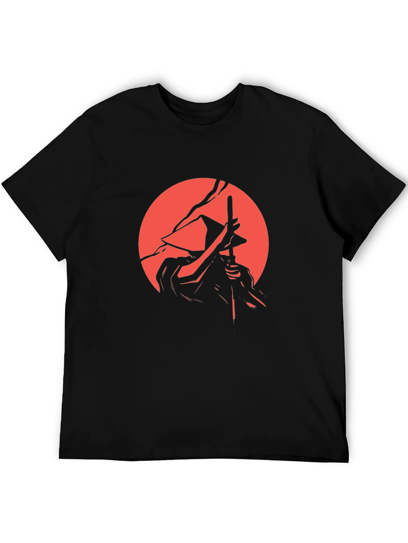 Samurai Graphic Tee - Black Cotton Blend