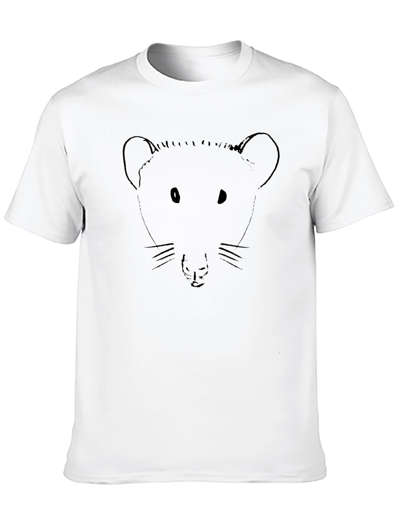 Rat Face Graphic Black T-Shirt