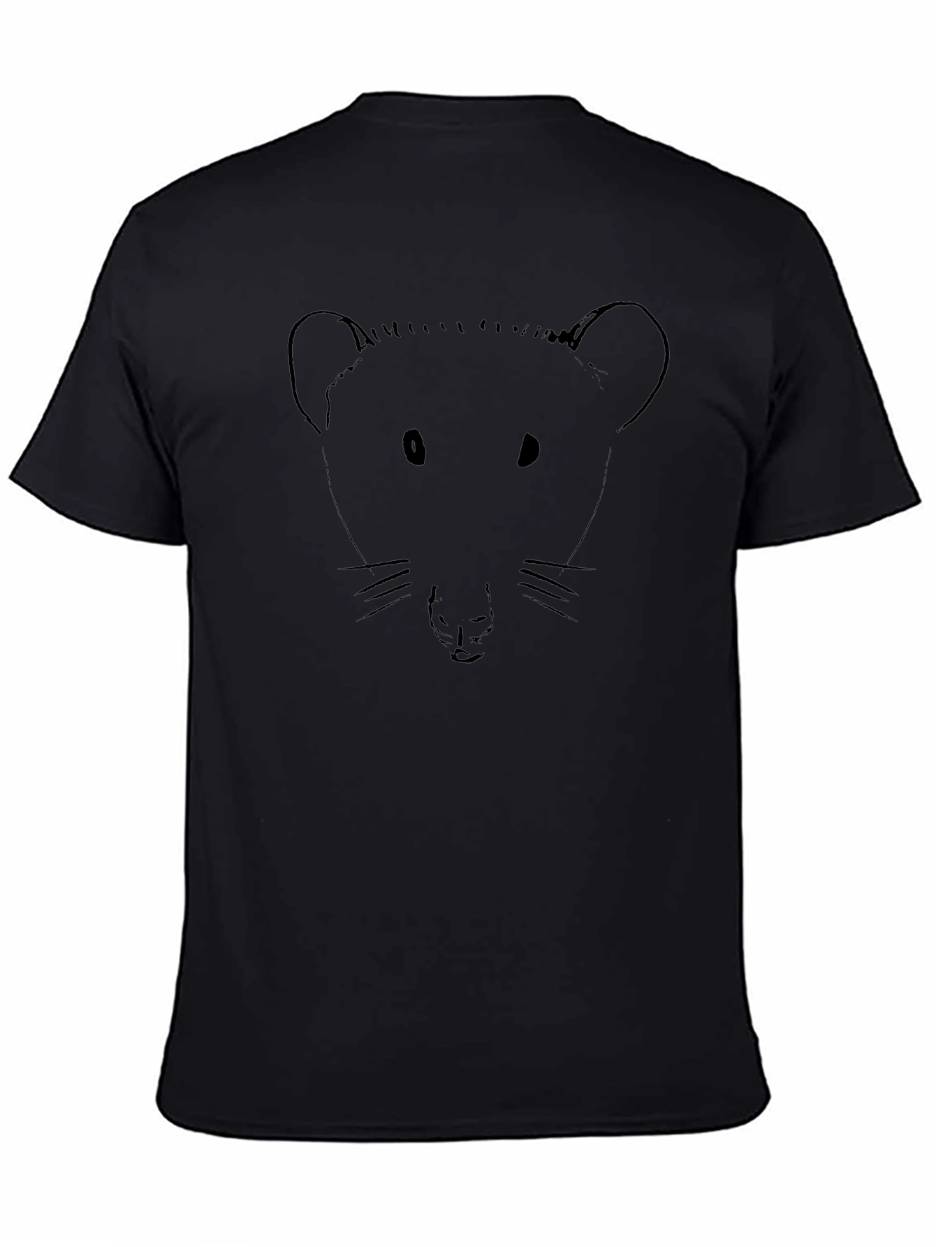 Rat Face Graphic Black T-Shirt