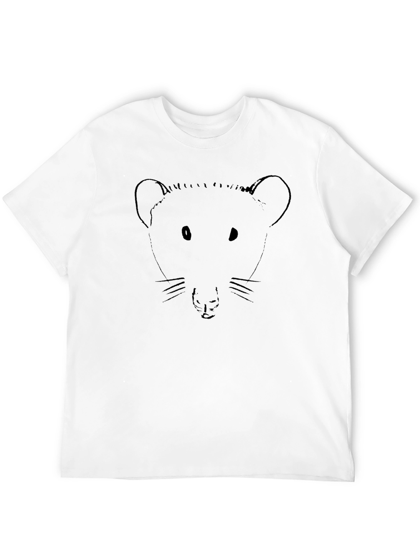 Rat Face Graphic Black T-Shirt
